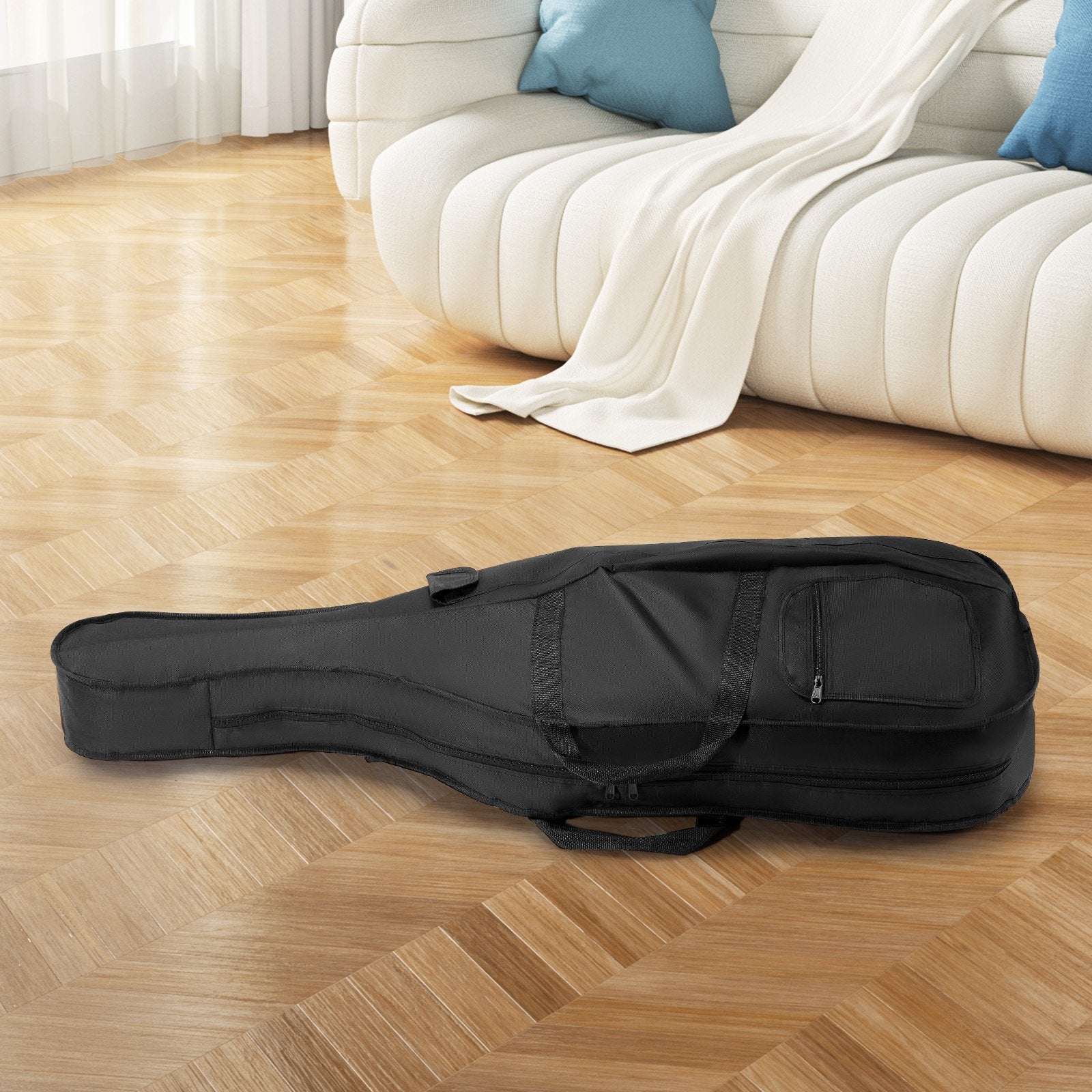 4/4 Full Size Cello Case, Lightweight Waterproof Nylon with Dual Straps, Anti-Scratch, Travel-Friendly Cello Bag, Black
