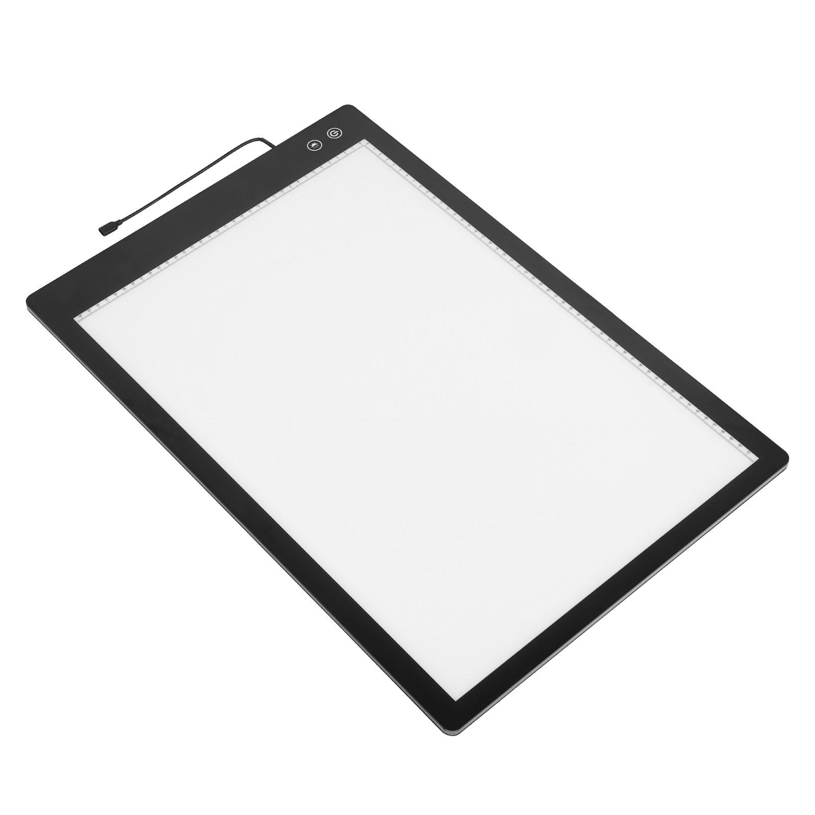 Rechargeable A2 LED Light Pad with 6-Level Dimmable Brightness for Tracing, Diamond Painting, Sketching, Animation, and Stenciling - Portable, Eye-Care, Type-C Charging, Black