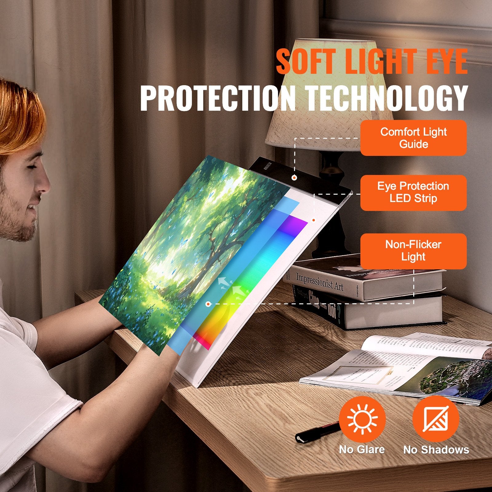Ultra-Thin B4 LED Light Pad for Artists - Portable USB Light Box for Tracing, Diamond Painting, Animation, Sketching, and Stenciling
