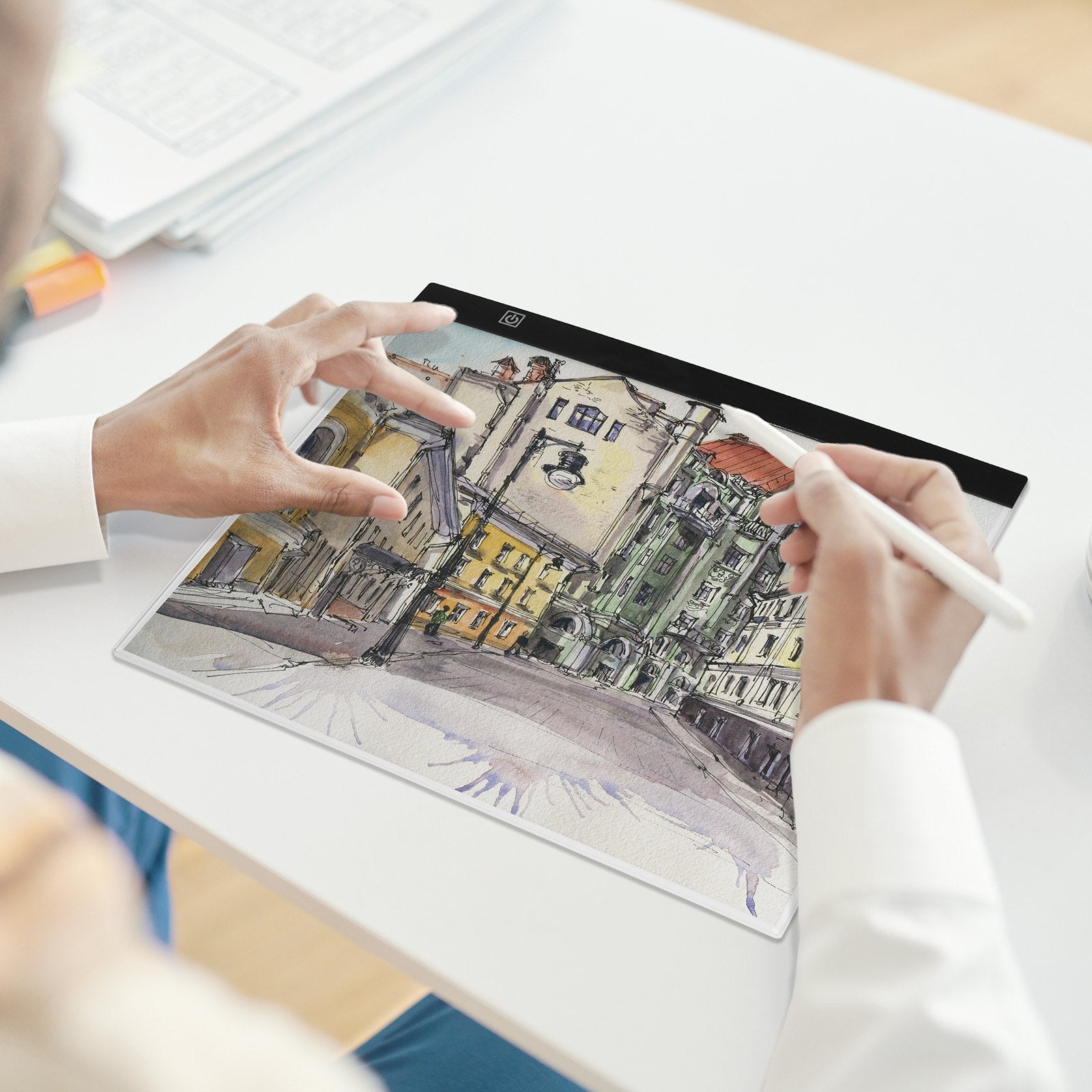 Ultra-Thin B4 LED Light Pad for Artists - Portable USB Light Box for Tracing, Diamond Painting, Animation, Sketching, and Stenciling