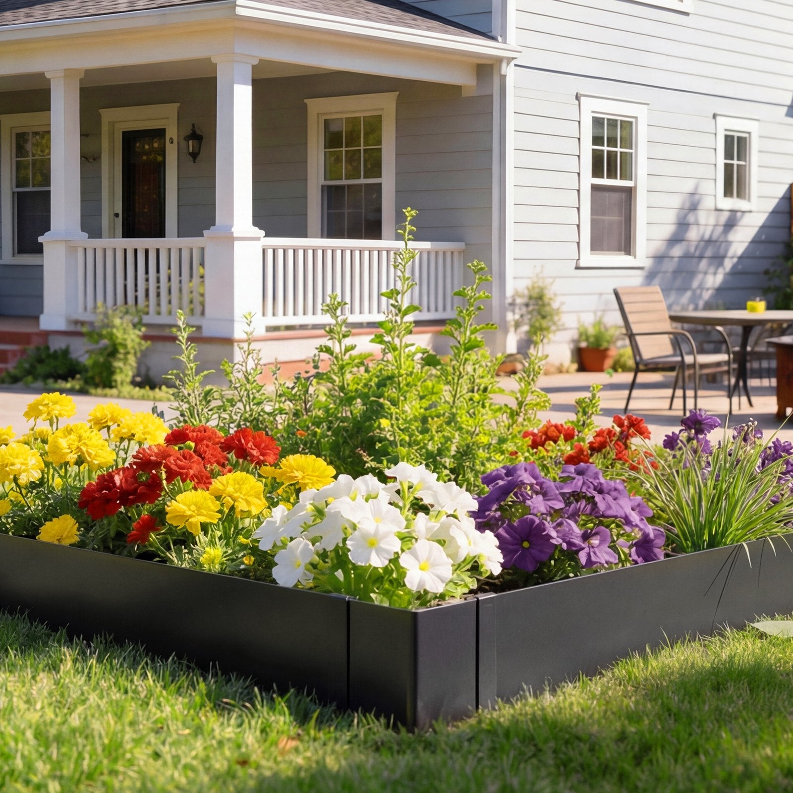 Durable Black Galvanized Steel Landscape Edging, 6-Pack - 40x10 Inch with Wavy Teeth, Perfect for Garden Borders and Pathways, Easy Installation