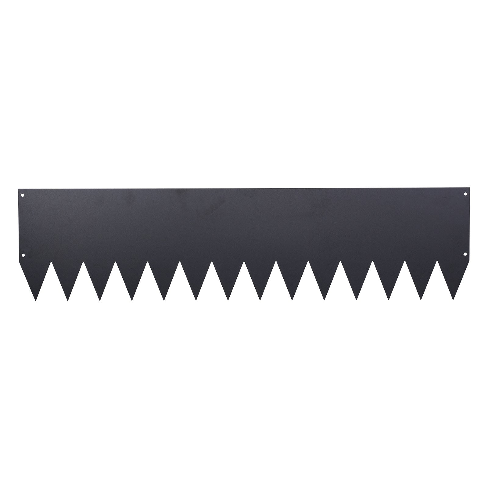 Durable Black Galvanized Steel Landscape Edging, 6-Pack - 40x10 Inch with Wavy Teeth, Perfect for Garden Borders and Pathways, Easy Installation