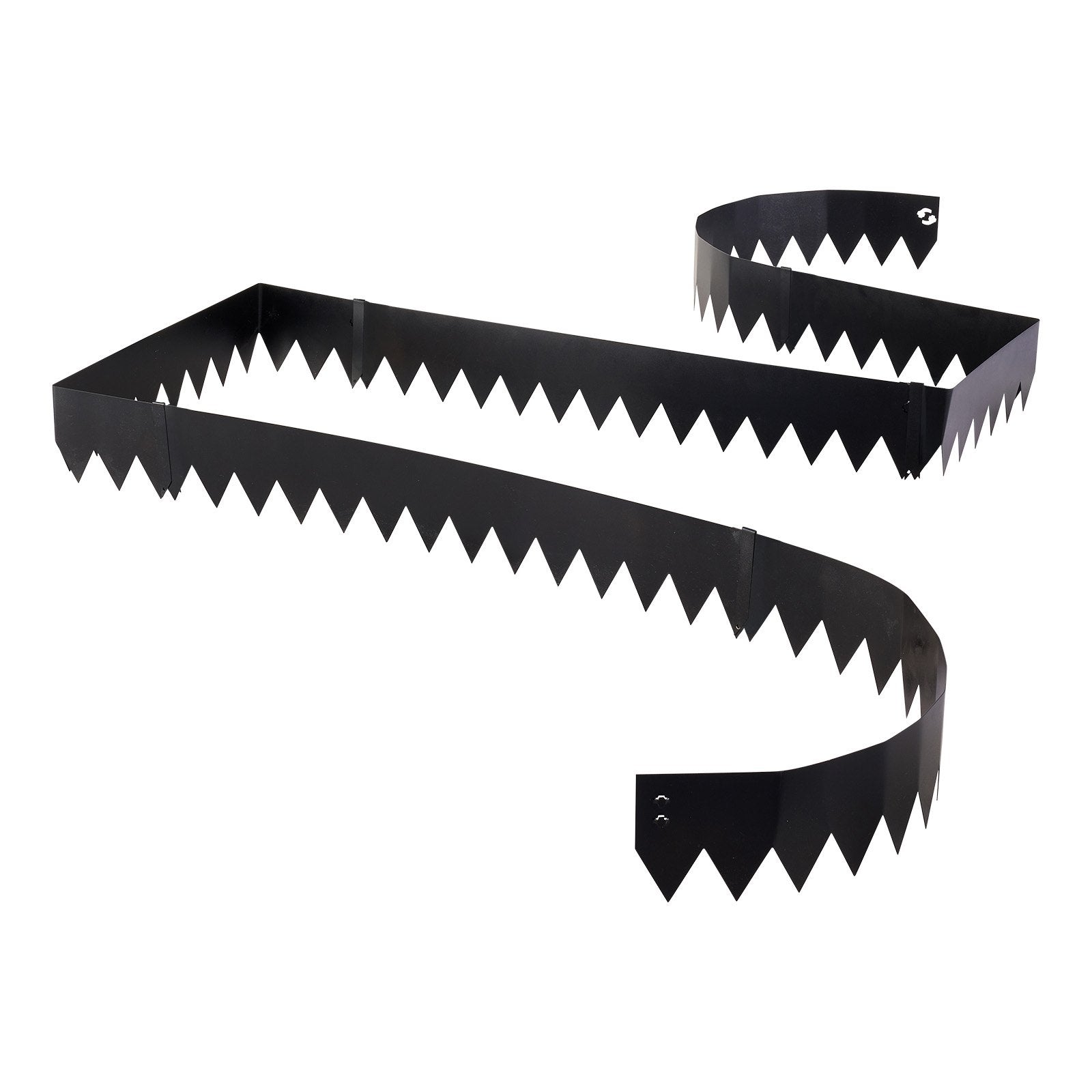Durable Galvanized Steel Garden Edging Set, 6-Pack, 40"x6" with Clips, Flexible Border for Flower Beds, Pathways, Black Finish
