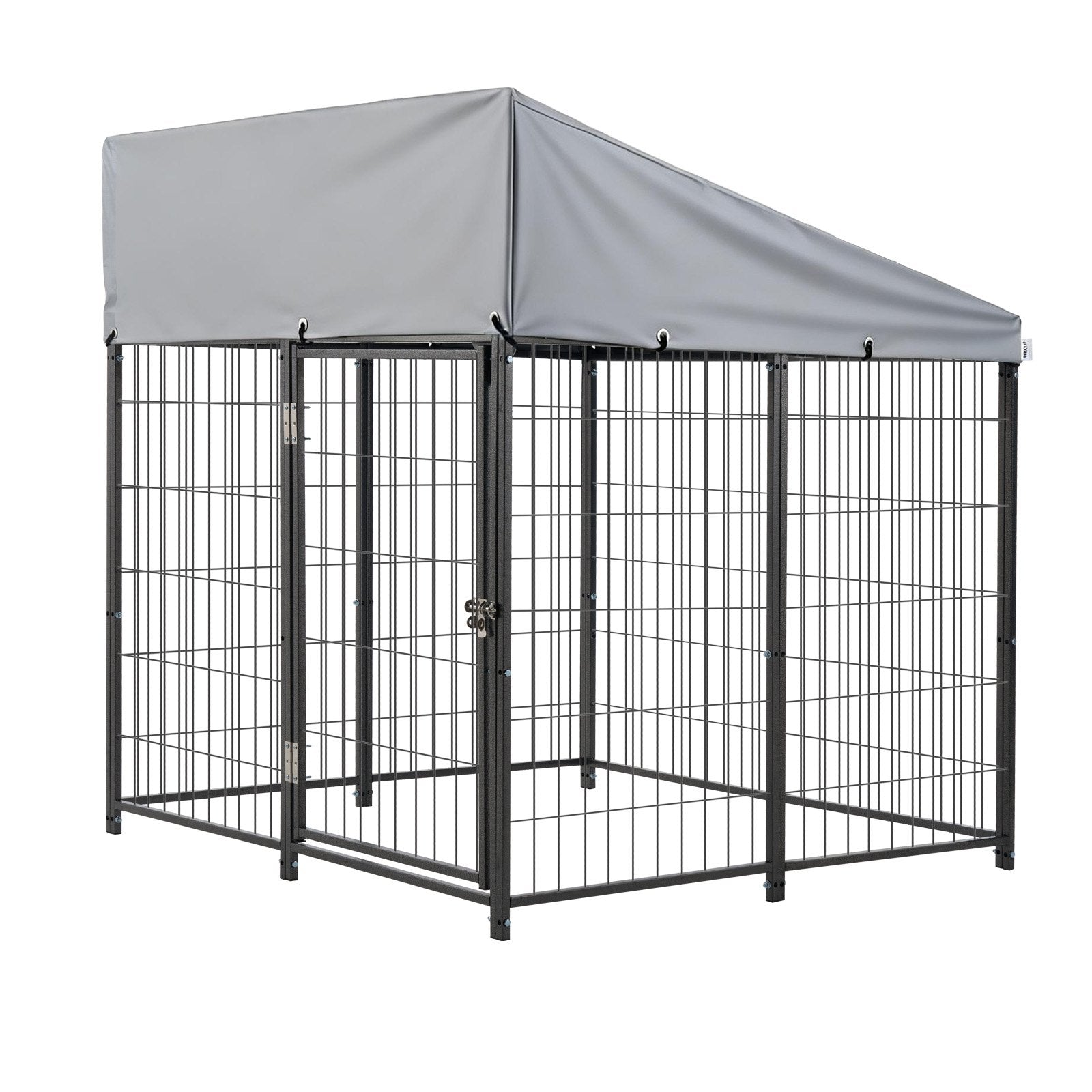 Spacious Outdoor Dog Kennel with Secure Lock, UV-Resistant & Waterproof Roof, Heavy Duty Enclosure for Large Dogs, Easy Install, All-Weather Protection