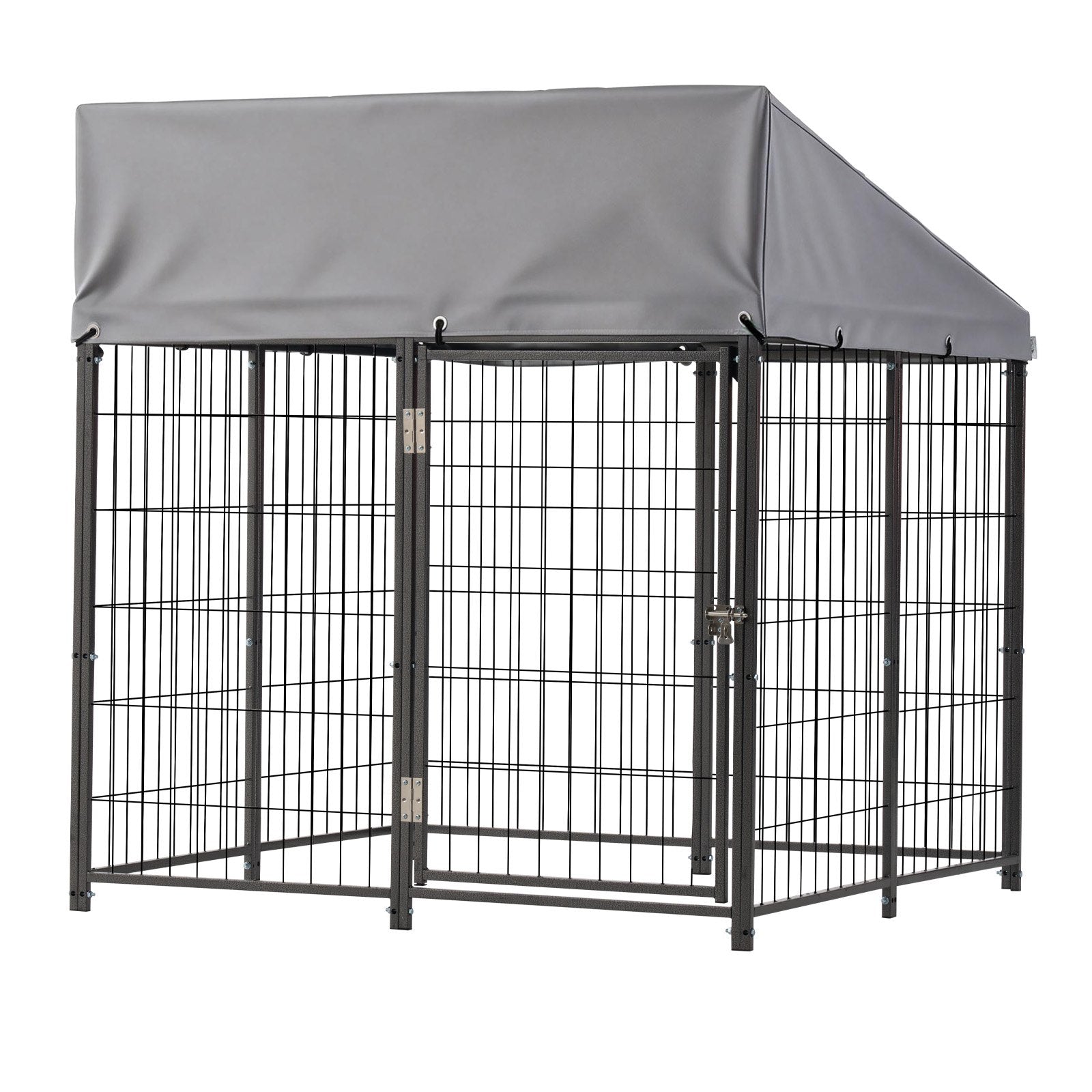 Spacious Outdoor Dog Kennel with Secure Lock, UV-Resistant & Waterproof Roof, Heavy Duty Enclosure for Large Dogs, Easy Install, All-Weather Protection