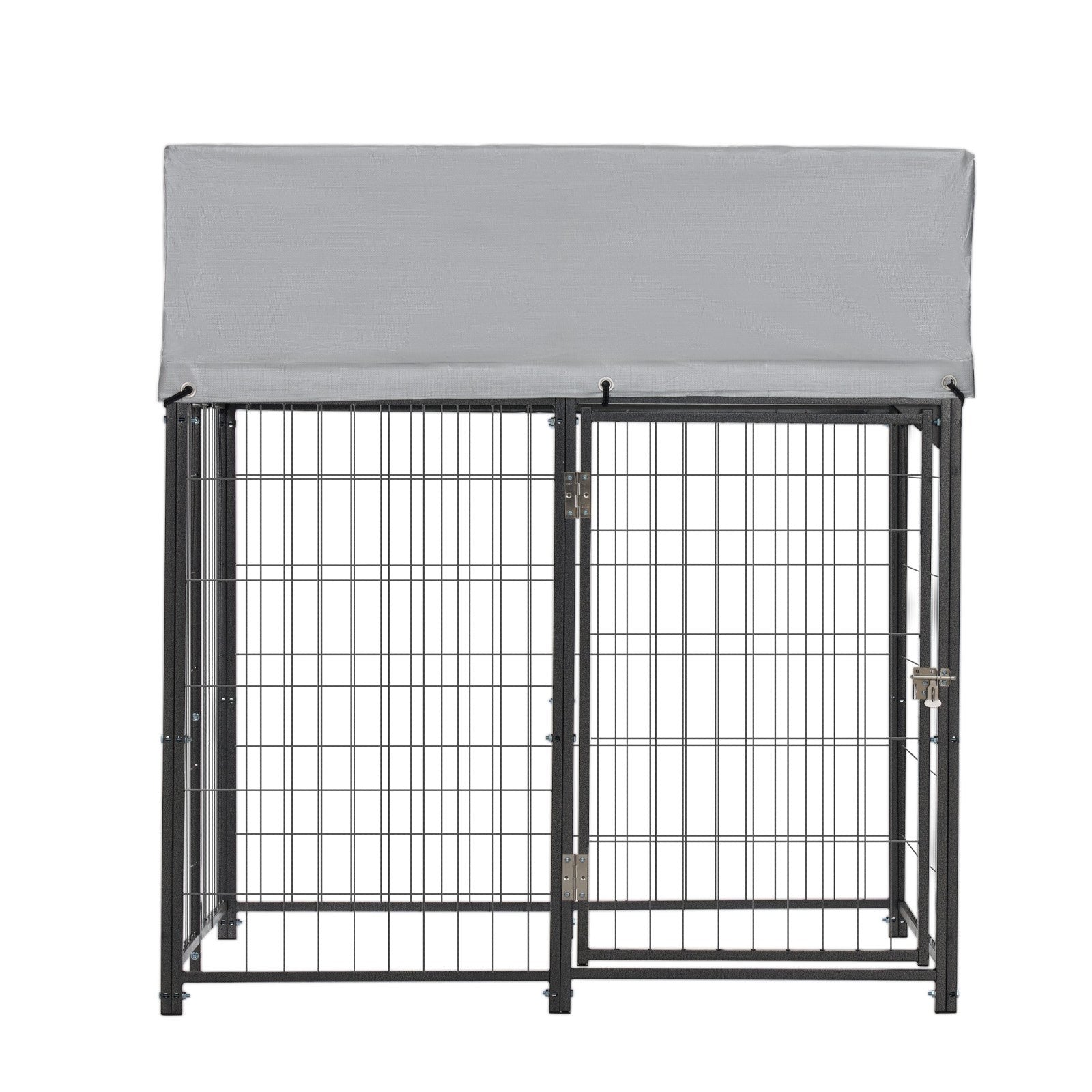 Spacious Outdoor Dog Kennel with Secure Lock, UV-Resistant & Waterproof Roof, Heavy Duty Enclosure for Large Dogs, Easy Install, All-Weather Protection