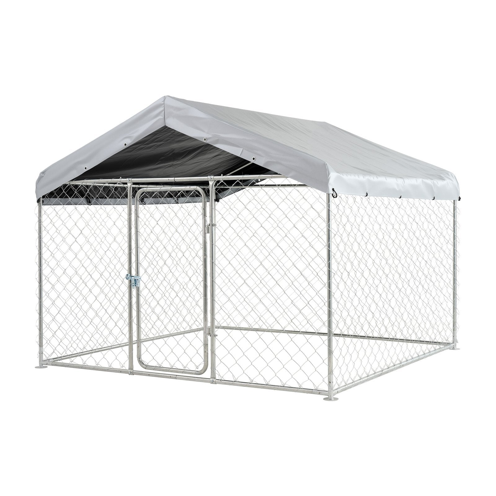 Spacious Outdoor Dog Kennel with Secure Lock, Weatherproof Roof, Heavy Duty Cage for Large Dogs - All-Weather, UV-Resistant, Easy Install