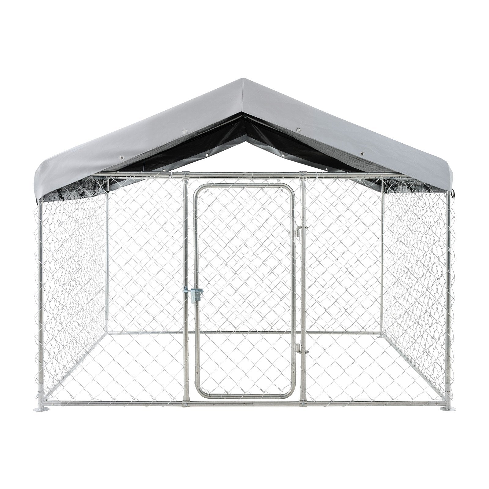 Spacious Outdoor Dog Kennel with Secure Lock, Weatherproof Roof, Heavy Duty Cage for Large Dogs - All-Weather, UV-Resistant, Easy Install