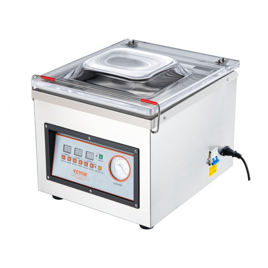VEVOR Chamber Vacuum Sealer, DZ-260C 6 m3/h Pump Rate, Excellent Sealing Effect with Automatic Control, 320W Professional Foods Packaging Machine Used for Fresh Meats, Fruit, and Sauces
