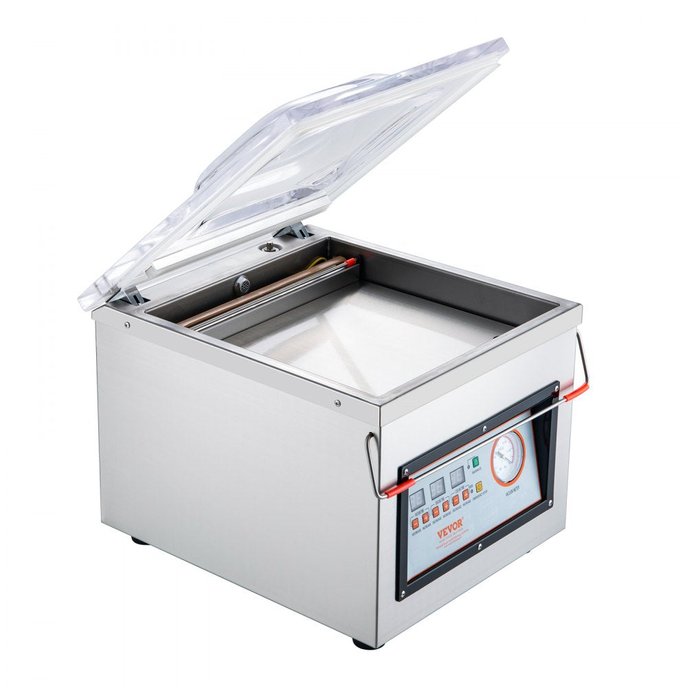 Advanced Chamber Vacuum Sealer with 6 m³/h Pump Rate for Optimal Food Preservation and Automatic Control, Ideal for Fresh Meats, Fruits, and Sauces 320W