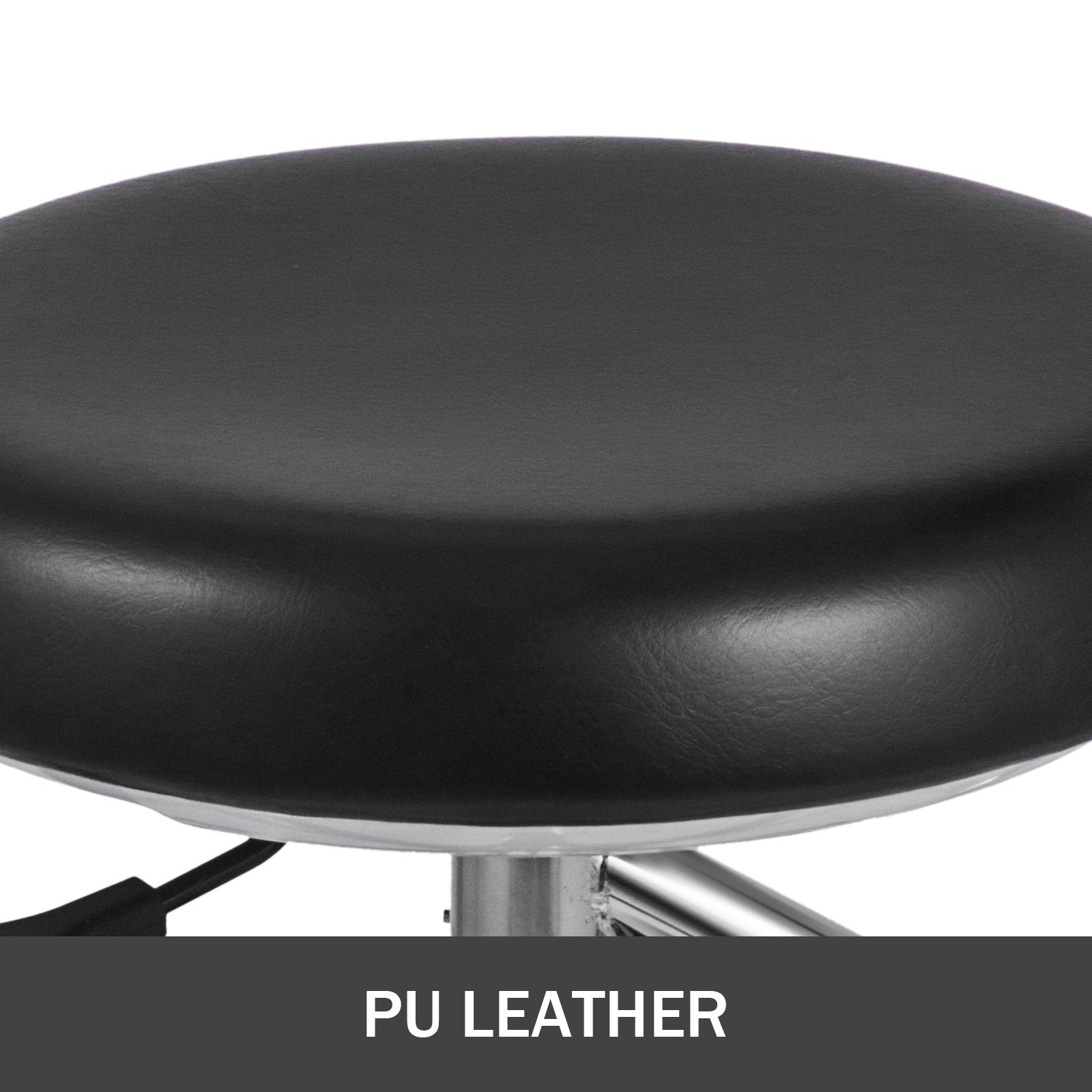 Ergonomic Medical Dental Stool with 360° Rotating Armrest, Adjustable PU Leather Seat, Aluminum Base, Mute Casters for Clinics