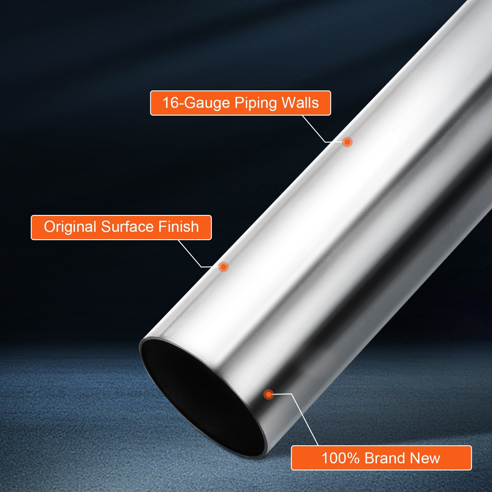 Universal 8-Piece Exhaust Kit with Slip-Fit Joint, Rust-Proof Galvanized Steel Pipes for Auto Repair, Garage, and 4S Stores, Enhanced Efficiency
