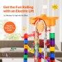Motorized Marble Run Set for Kids 3+: 153 PCS Maze, 30 Marbles, STEM Educational Building Blocks, Brain Game, Race Track Toy