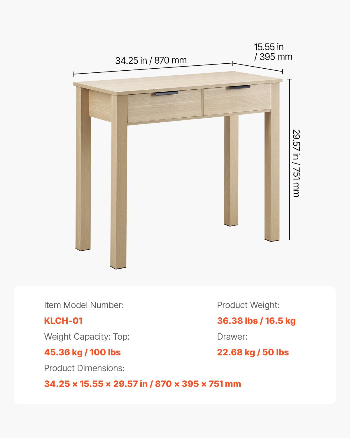 Compact Kids Desk with Storage Drawers, Modern MDF Study Table for Bedroom, Drawing, Reading, Writing, Home Office Furniture