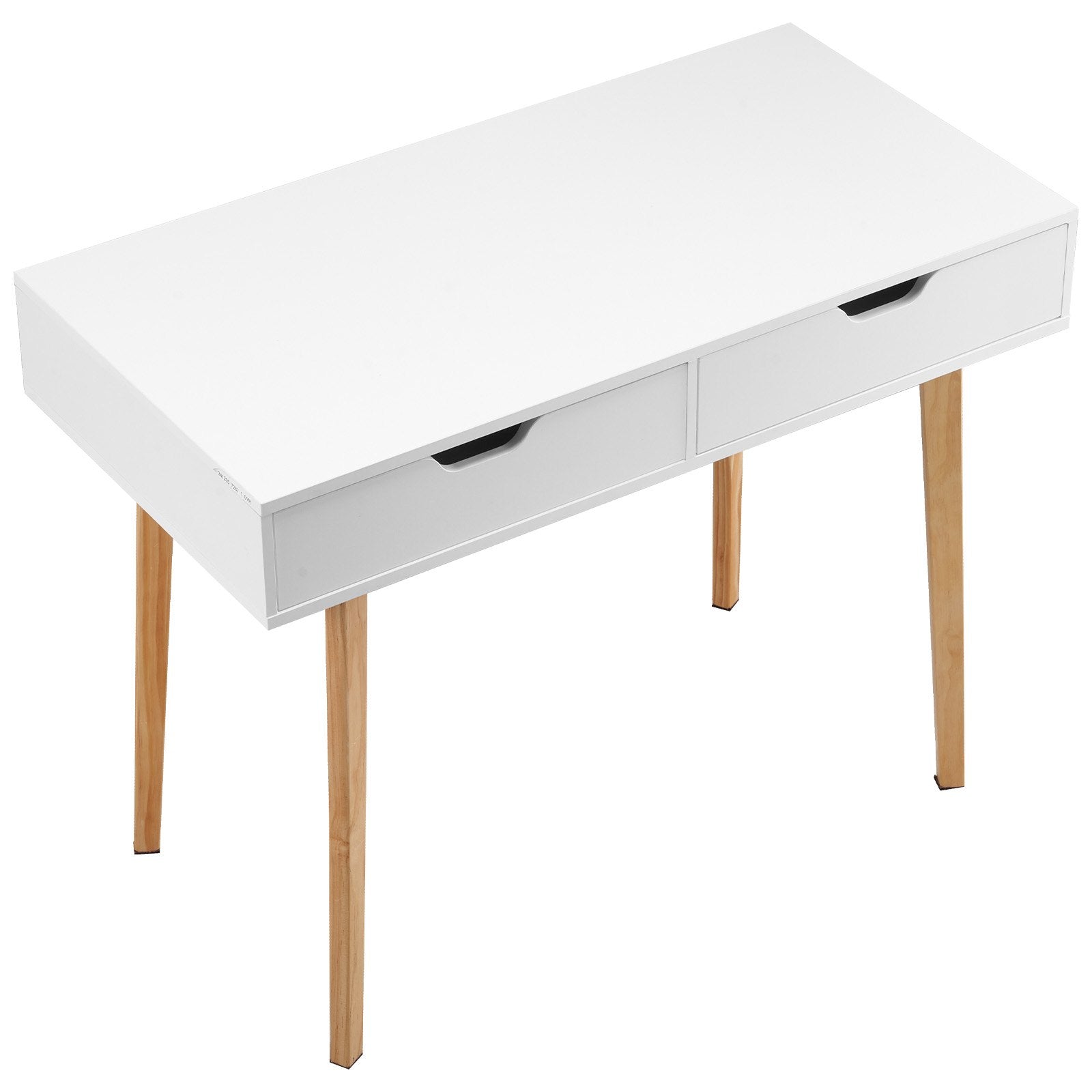 Compact Kids Desk with Storage Drawers, Wooden Study Table for Bedroom - Ideal for Drawing, Reading, Writing, Home Office, White & Wood Finish
