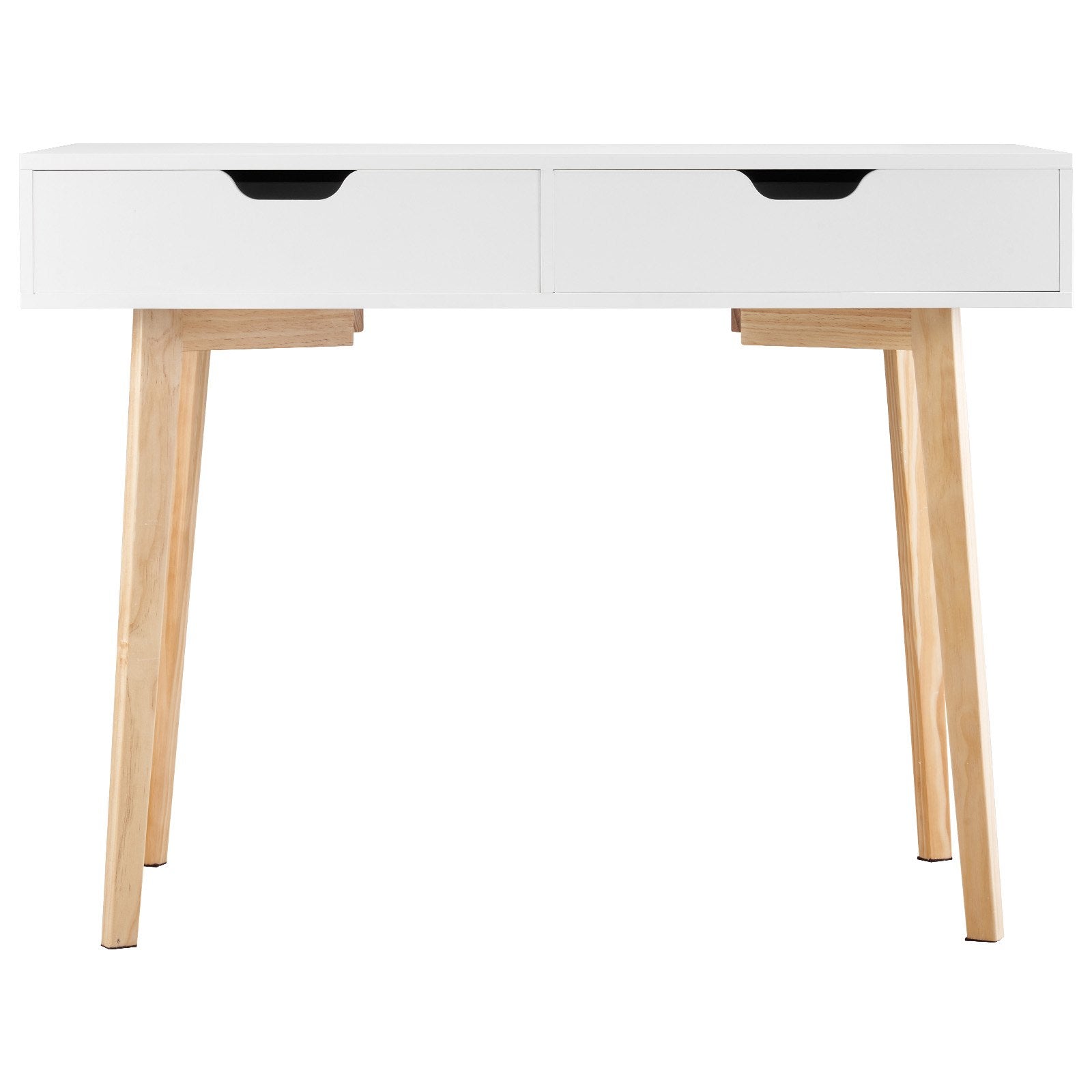 Compact Kids Desk with Storage Drawers, Wooden Study Table for Bedroom - Ideal for Drawing, Reading, Writing, Home Office, White & Wood Finish
