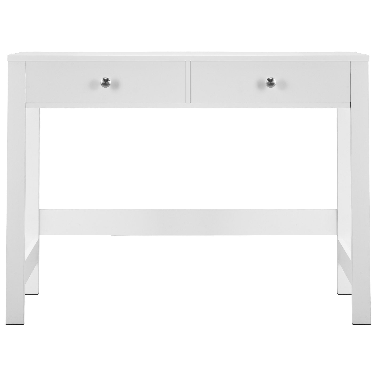 Compact White Study Desk with Drawers for Kids - Modern MDF Table for Bedroom, Home Office, Drawing, Writing, and Storage Solutions