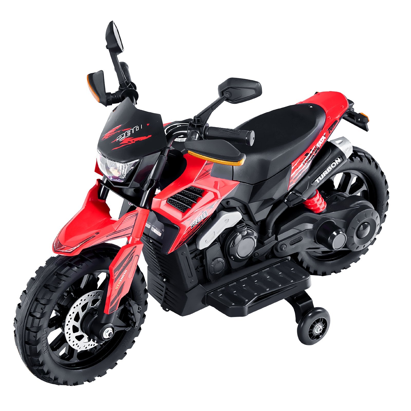 Kids 12V Electric Motorcycle with Detachable Training Wheels, LED Headlights, Music & Bluetooth - Perfect Gift for Boys & Girls Ages 3-4