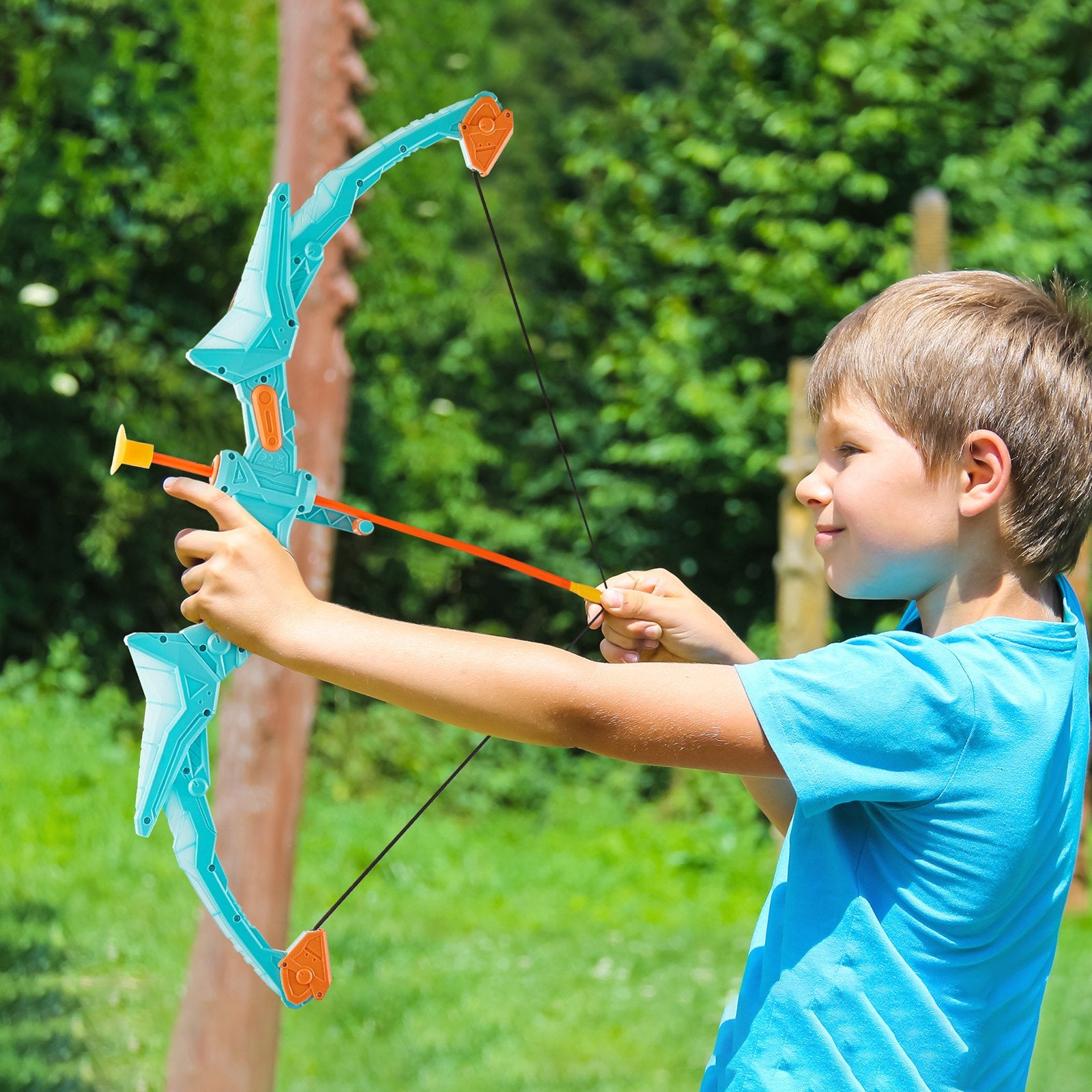 LED Light Up Archery Set for Kids - 2 Pack Bow & Arrow with 20 Suction Cup Arrows, Targets, Quivers, Outdoor Fun Gift for Ages 6+