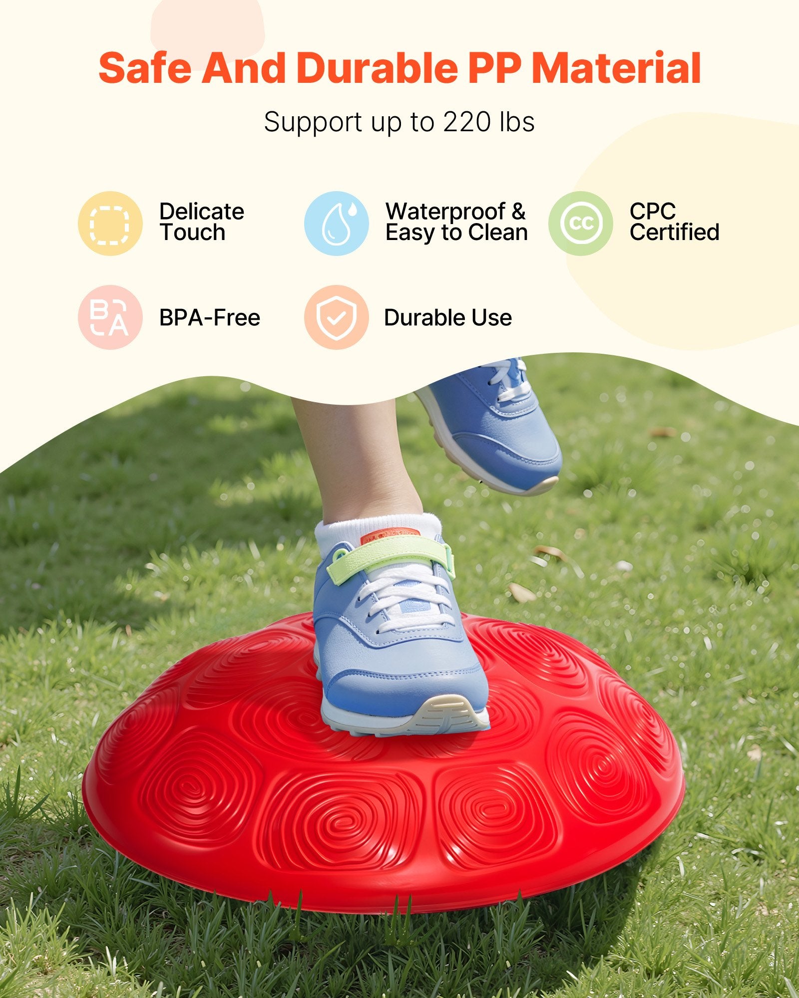Turtle Balance Stepping Stones Set for Kids - 6 PCS, 220 lbs Capacity, Toddler Obstacle Course, Sensory Game, Indoor Outdoor Play for Ages 3-8+
