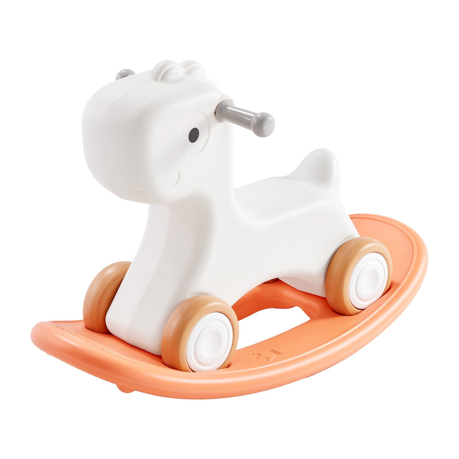 3-in-1 Toddler Rocking Horse Ride-On Toy with Detachable Balance Board, Smooth Wheels, HDPE Material, 80 lbs Capacity, Red, Ages 1-3