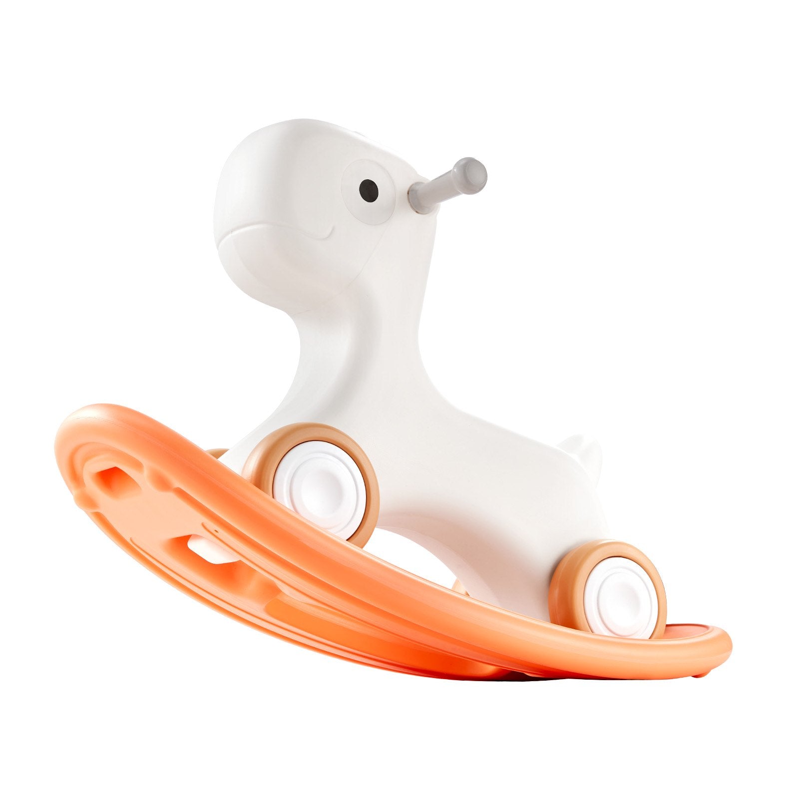 3-in-1 Toddler Rocking Horse Ride-On Toy with Detachable Balance Board, Smooth Wheels, HDPE Material, 80 lbs Capacity, Red, Ages 1-3