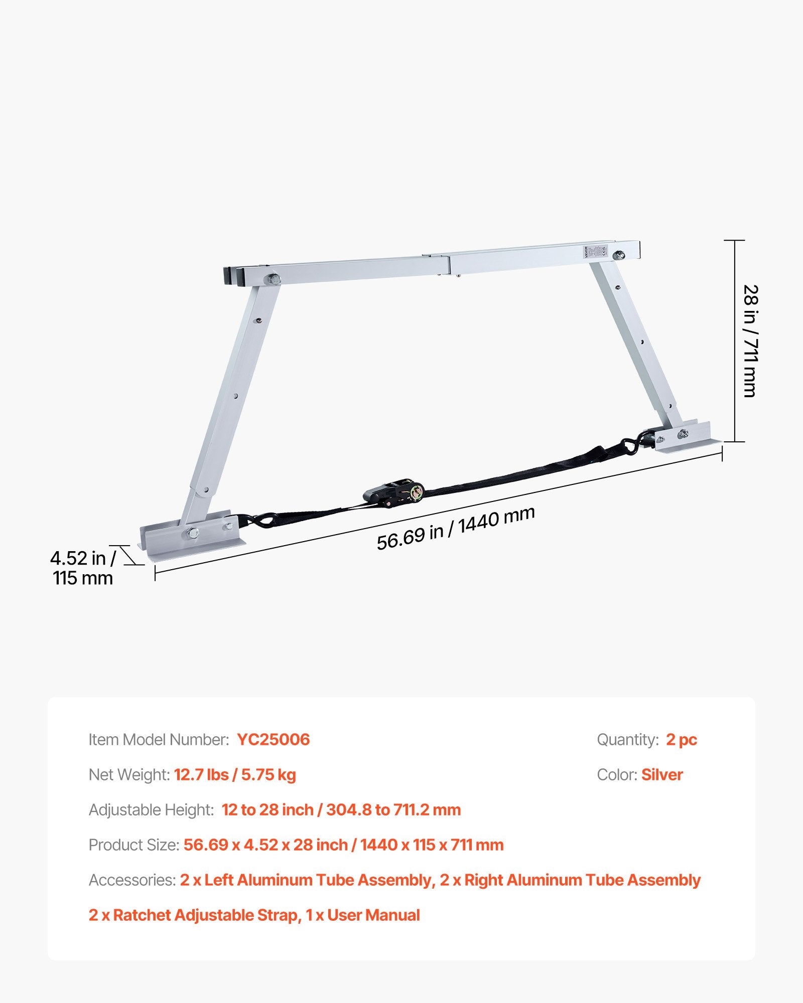 Universal RV Bumper Stabilizer Pair for Trailers & Campers - Compact Foldable Design, Adjustable Height 12-28 Inches, Reduces Wobble, Durable Alloy Frame