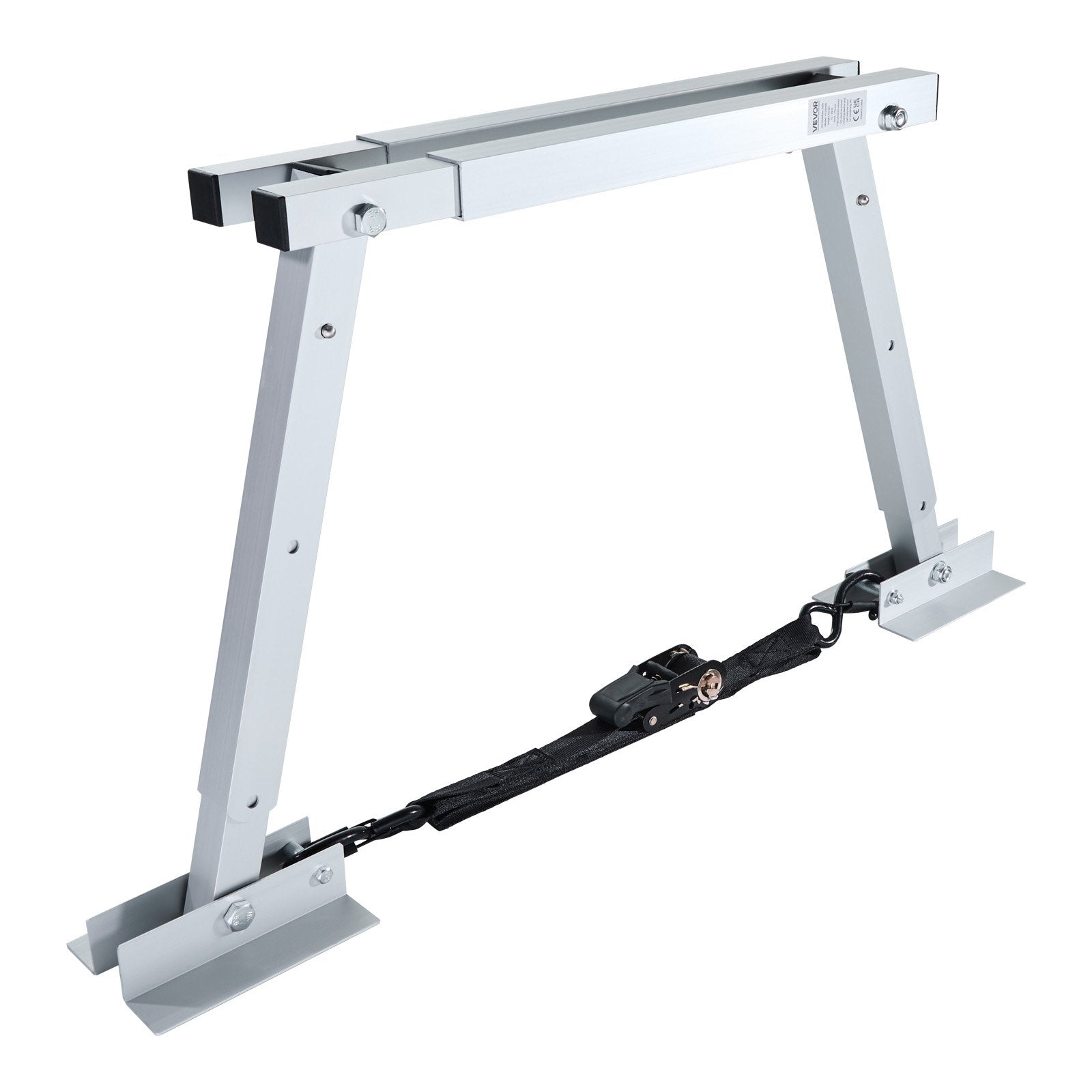 Universal RV Bumper Stabilizer Pair for Trailers & Campers - Compact Foldable Design, Adjustable Height 12-28 Inches, Reduces Wobble, Durable Alloy Frame