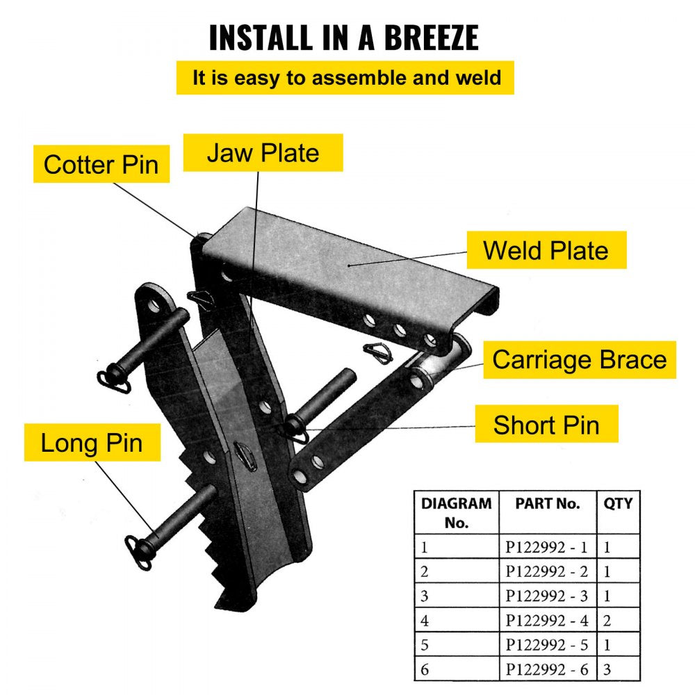 Heavy Duty 18" Excavator Thumb Attachment with 1/2" Teeth and Adjustable Bolt-On Design for Backhoe