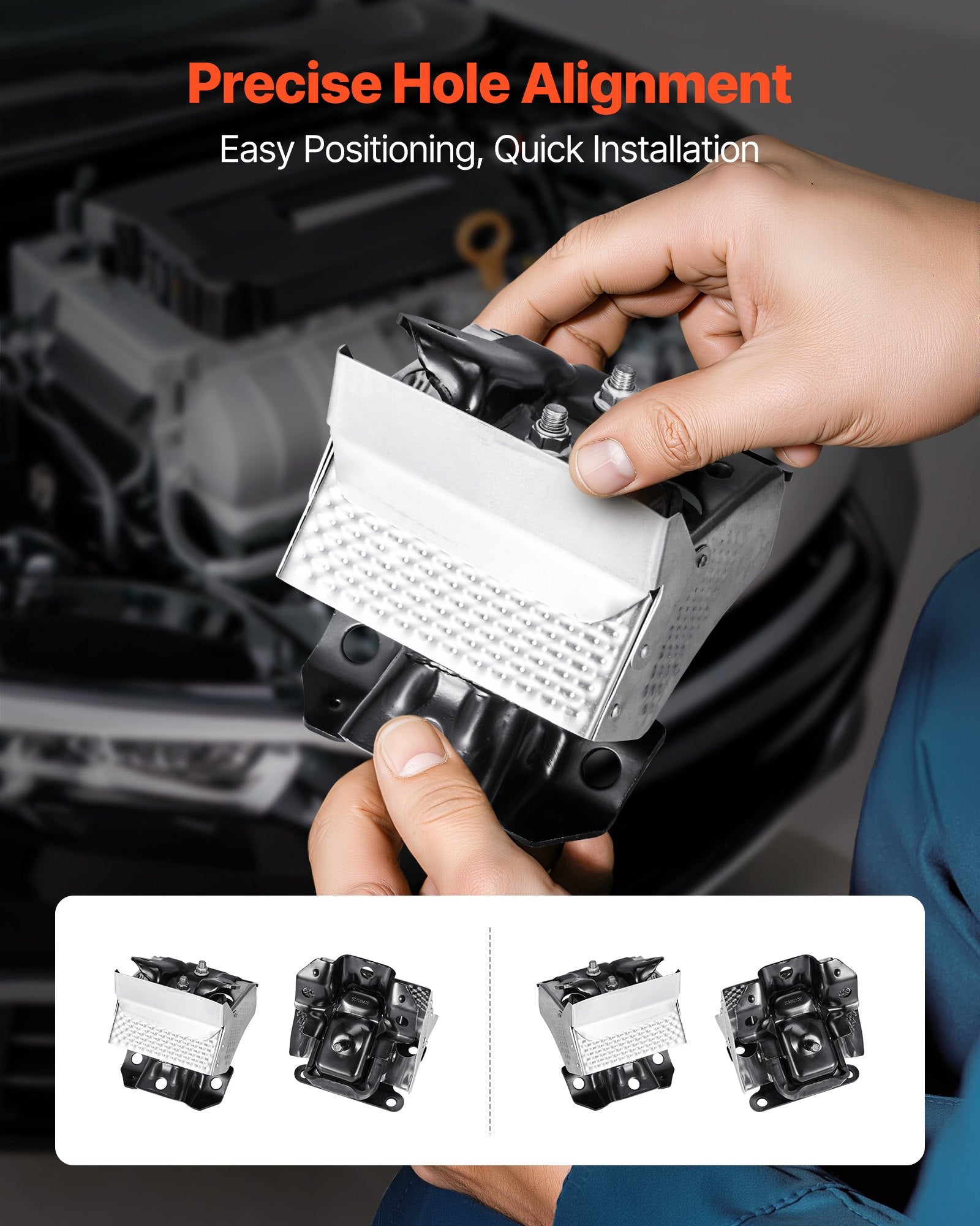 Chevrolet Silverado 1500 5.3L V8 Engine Motor Mounts Kit, Set of 2, OE# A5365 Replacement for 2007-2013, Front Left & Right Secure Support