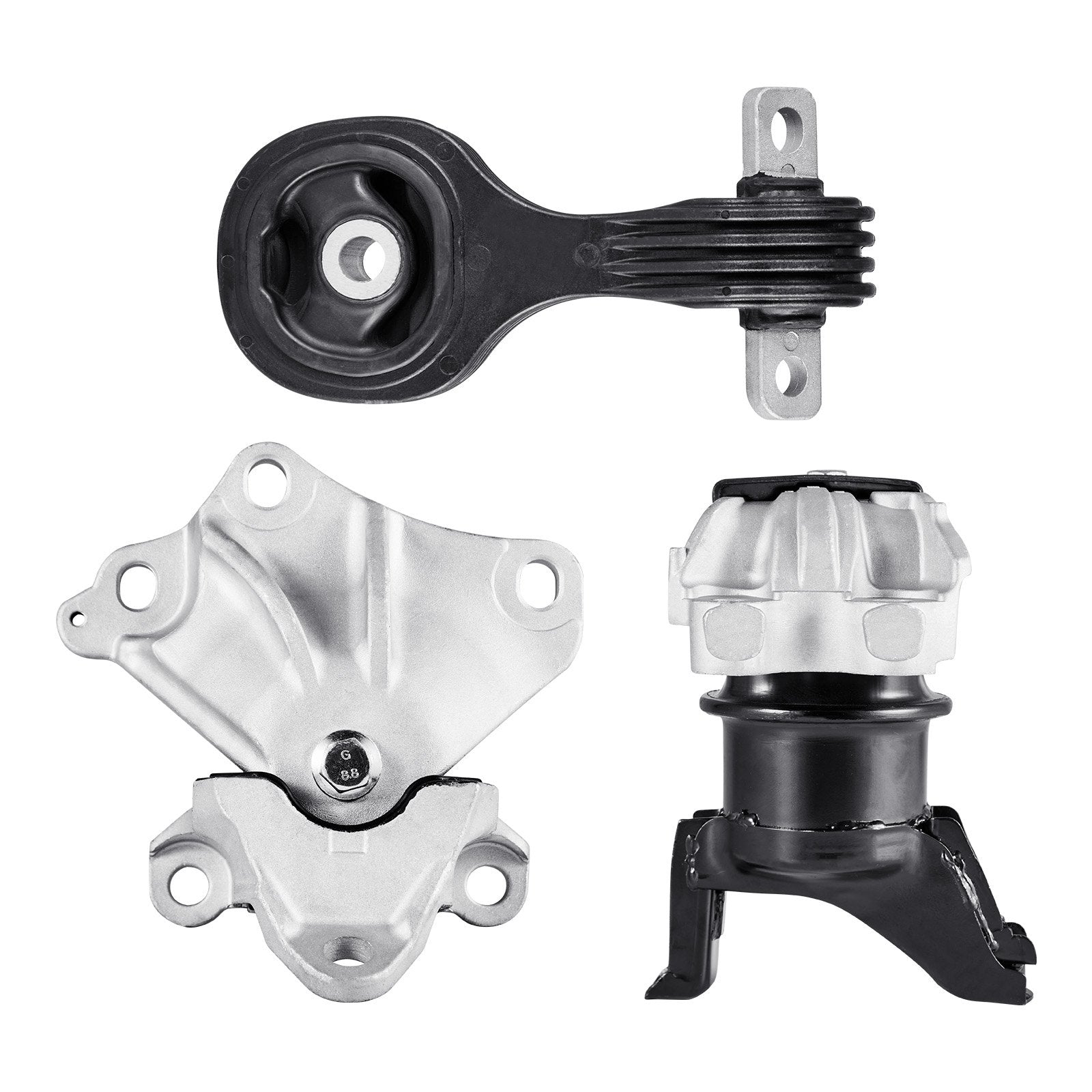 Engine & Transmission Mount Kit for 2012-2013 Honda Civic 1.8L Coupe - 3-Piece Set for Stable Support, Direct Fit, Enhanced Comfort, OE# A65048, A65021, A65087