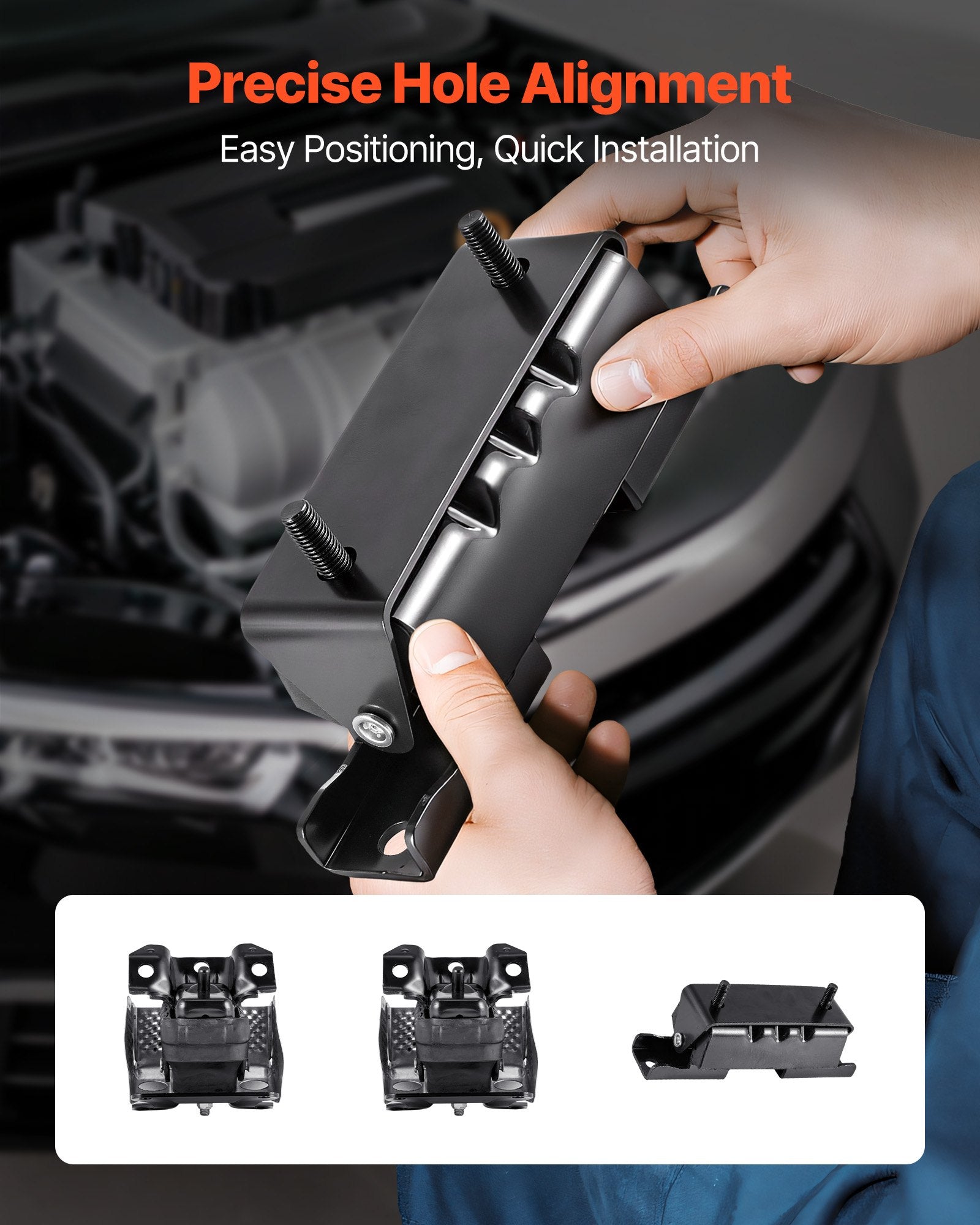 Set of 3 Engine & Transmission Motor Mounts for 2007–2013 Chevrolet Silverado 1500 5.3L V8 | OE# A5365, A2638 | Enhanced Stability & Comfort