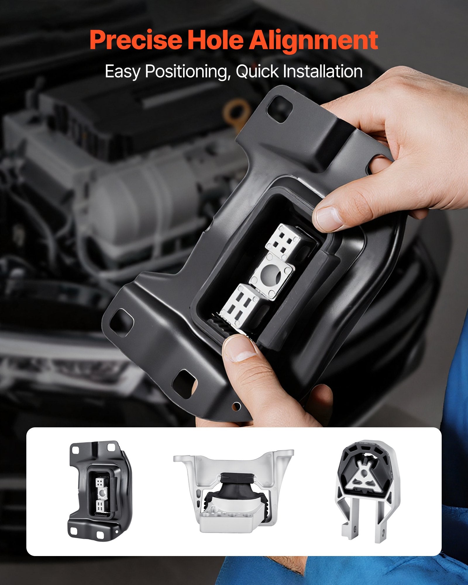 Engine & Transmission Mount Kit for 2013–2019 Ford Escape 2.0L L4 - Secure, Stable Support, Easy Installation, Enhanced Longevity, OE# A5612, A5631, A5520