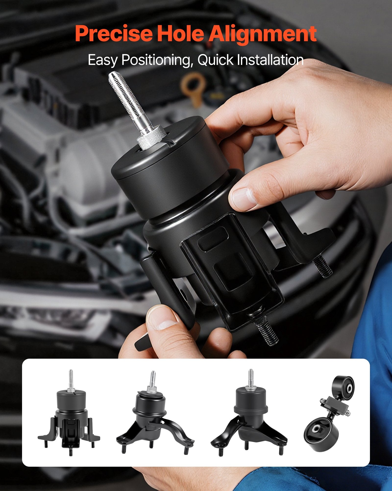 Enhanced Engine & Transmission Mount Kit, 4-Piece Set for 2007–2011 Toyota Camry 2.4L L4 - Secure OE# A62009, A4207, A4211, A4274 Fit & Comfort