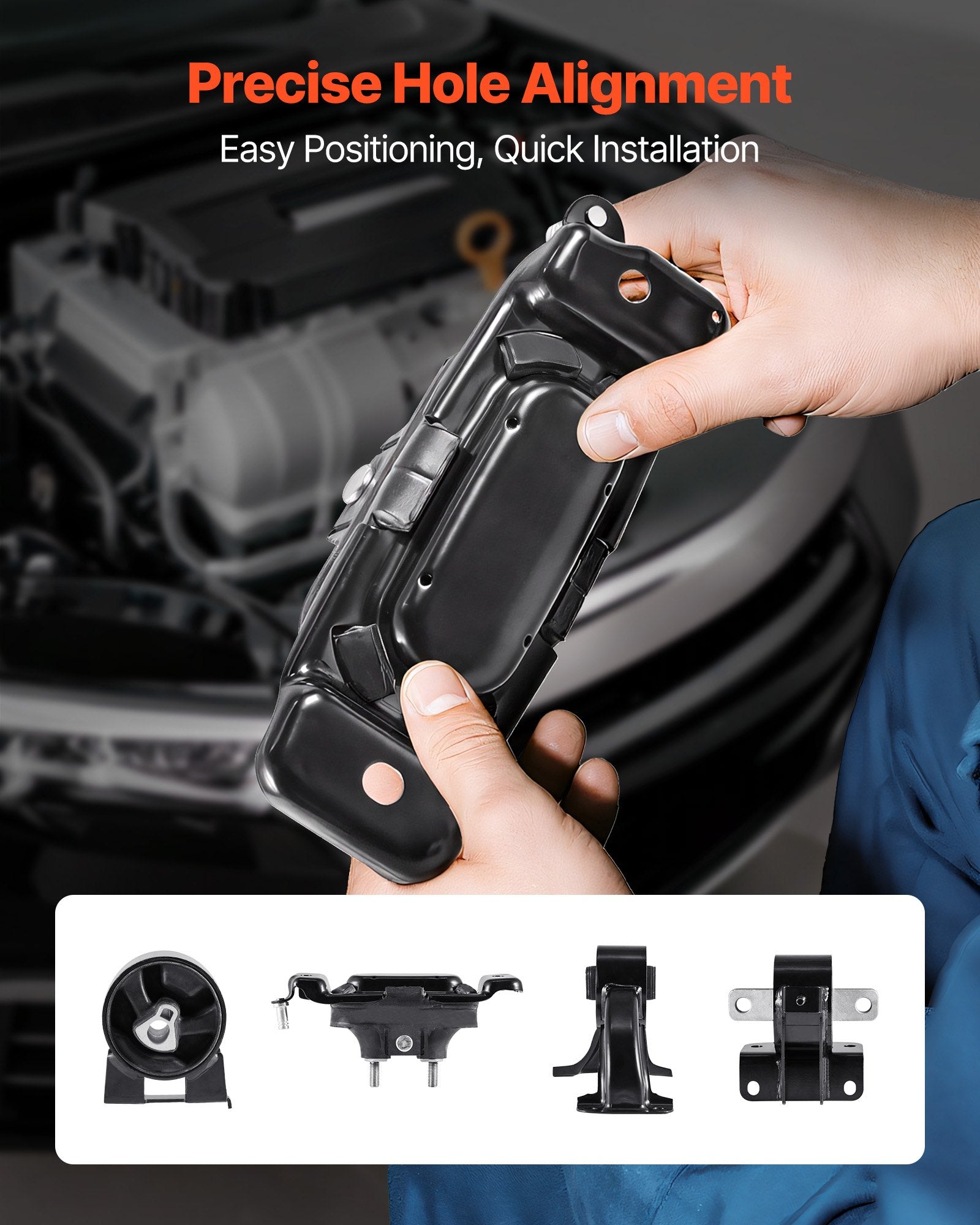 Complete Engine and Transmission Mount Kit for 2008-2010 Chrysler Town & Country 3.3L - OE# A5654, A5480, A5465, A5493, Enhanced Stability & Comfort