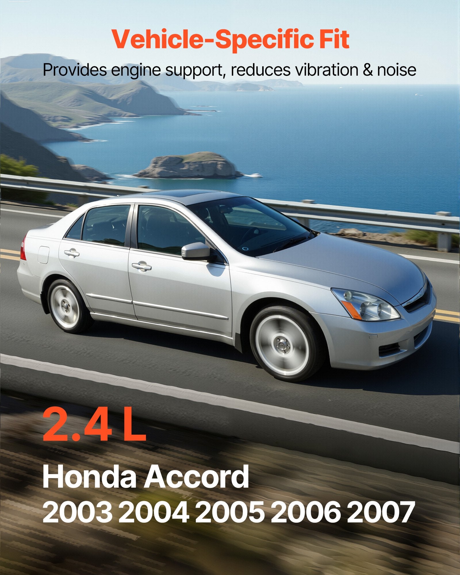 Comprehensive Engine & Transmission Mount Kit for 2003–2007 Honda Accord 2.4L L4 - OE# A4526HY, A4517, A4516, Secure Fit & Enhanced Stability