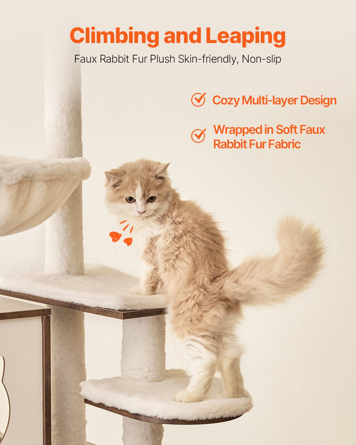 Spacious 54" Cat Tree Tower with Litter Box, Multi-Level Condo, Scratch Posts, Hammock & Perches for Indoor Cats and Big Kittens