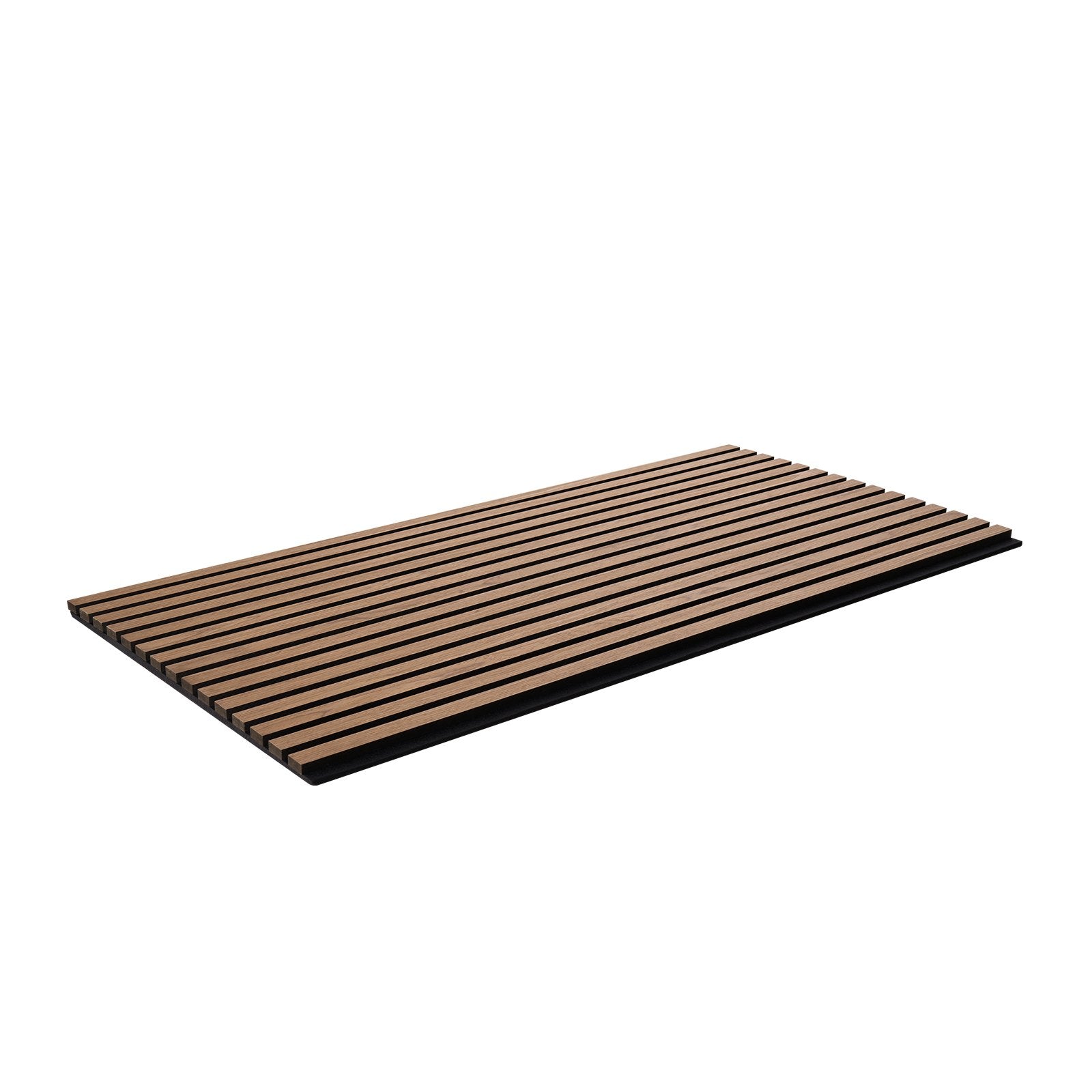 Walnut MDF Wood Slat Acoustic Panels, 23.6x47.2", Stylish Modern Wall Decor for Noise Reduction, Faux Wood Accent Boards, 4 Pcs