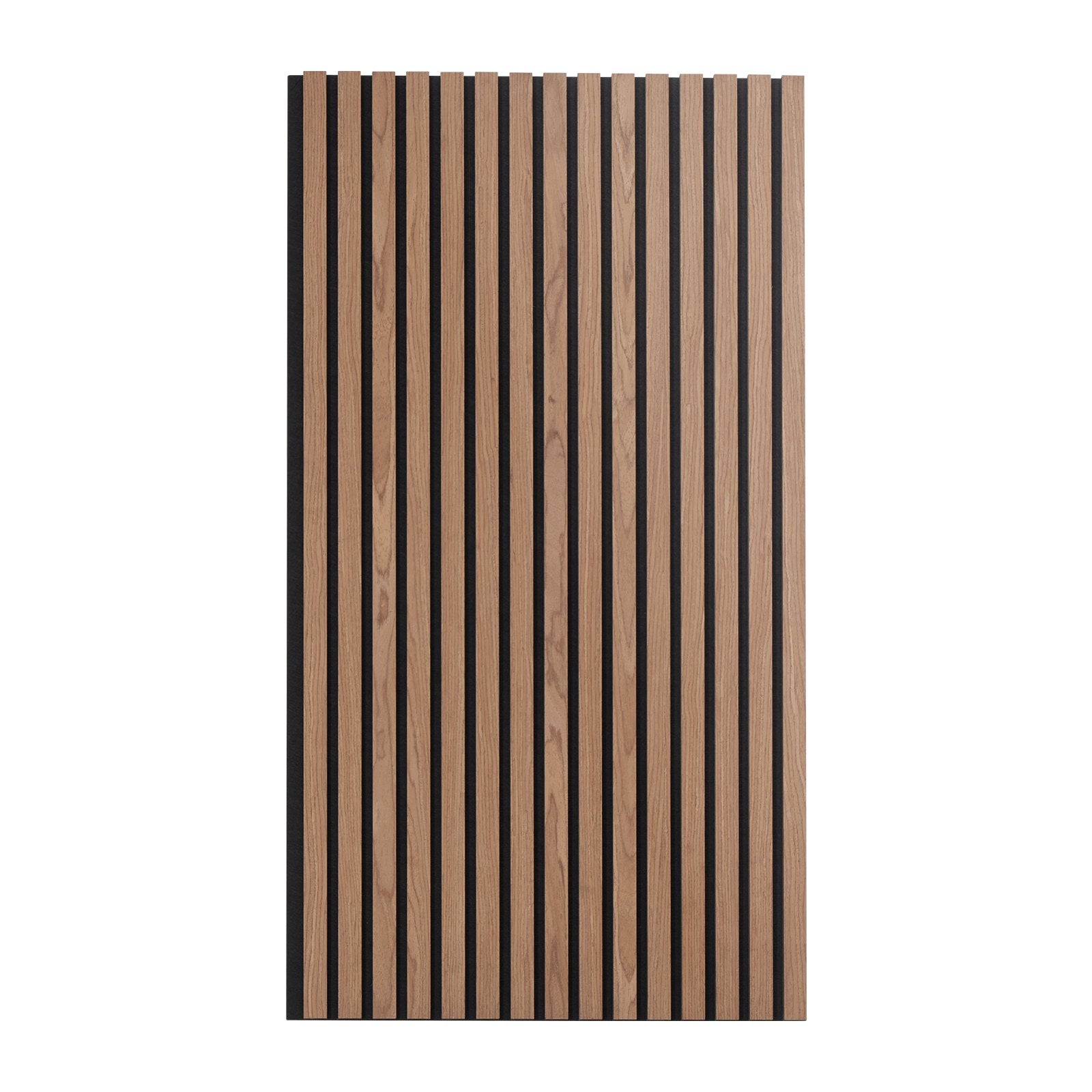 Walnut MDF Wood Slat Acoustic Panels, 23.6x47.2", Stylish Modern Wall Decor for Noise Reduction, Faux Wood Accent Boards, 4 Pcs
