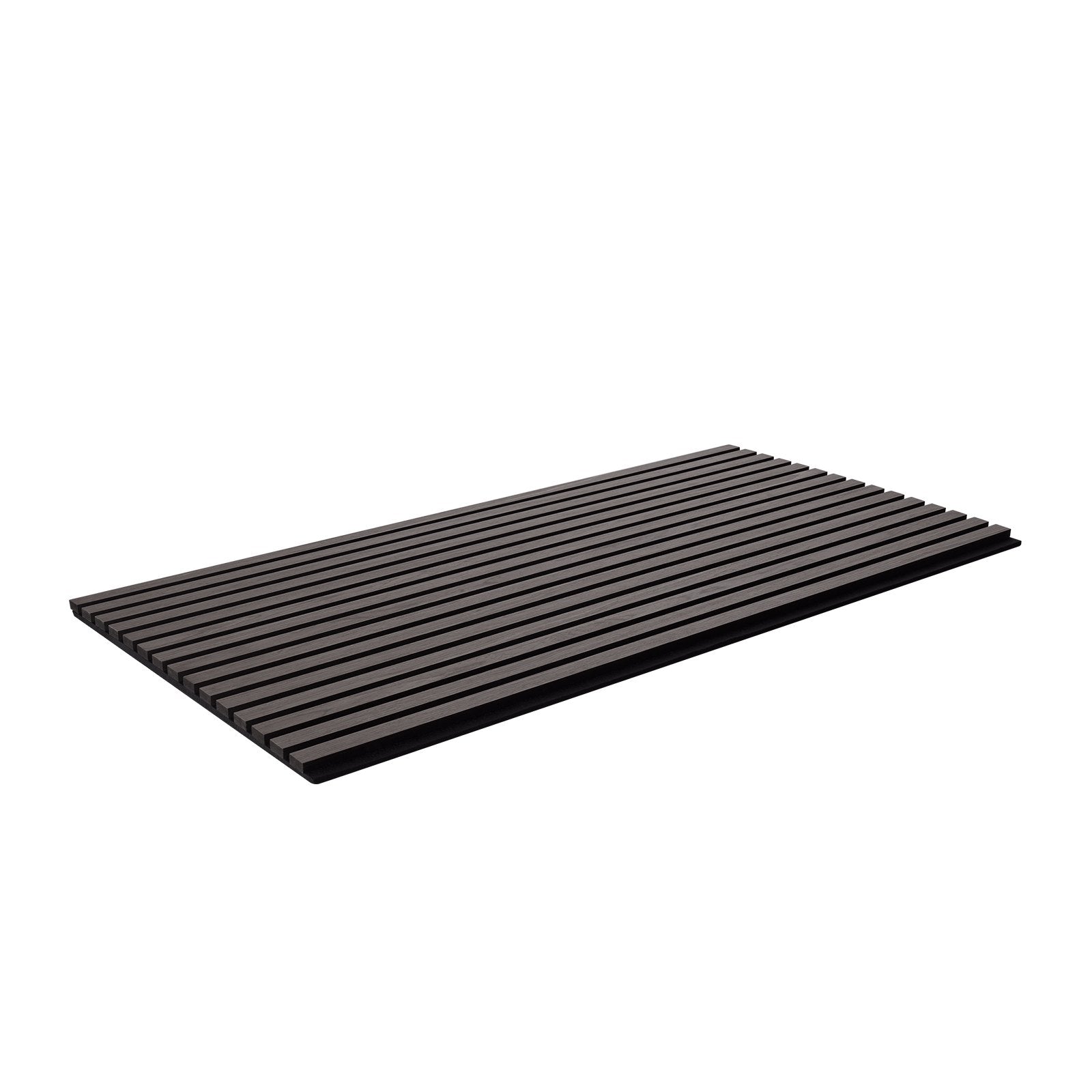 Black Oak Acoustic Wood Slat Panels - Modern MDF Wall Decor Boards for Noise Reduction, Faux Wood, Easy Install, 23.6"x47.2", Set of 4