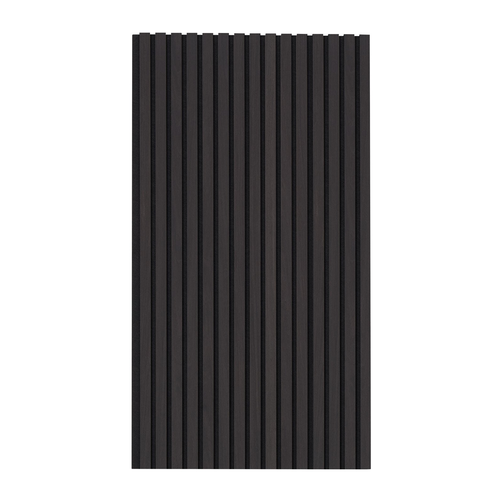 Black Oak Acoustic Wood Slat Panels - Modern MDF Wall Decor Boards for Noise Reduction, Faux Wood, Easy Install, 23.6"x47.2", Set of 4