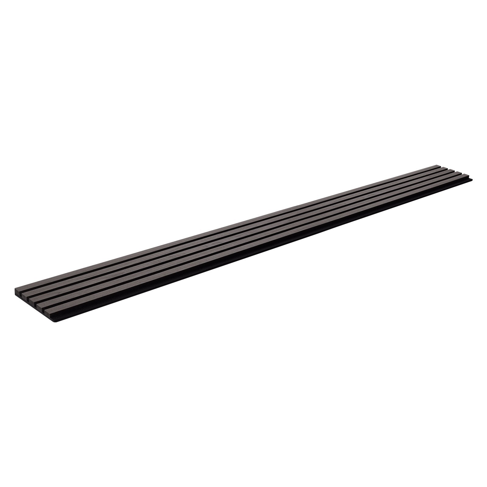 Elegant Black Oak Acoustic Wall Panels - Modern MDF Wood Slats for Noise Reduction, Stylish Interior Decor, Easy Installation, 7.9x94.5 inches