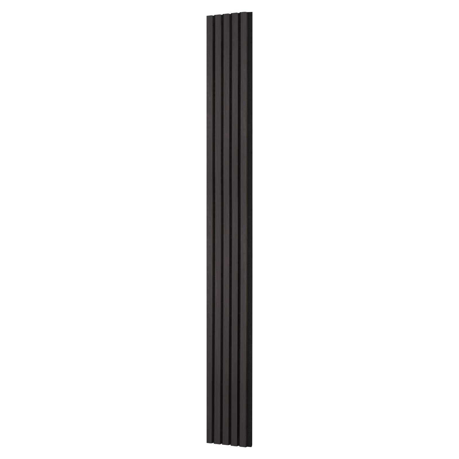 Elegant Black Oak Acoustic Wall Panels - Modern MDF Wood Slats for Noise Reduction, Stylish Interior Decor, Easy Installation, 7.9x94.5 inches