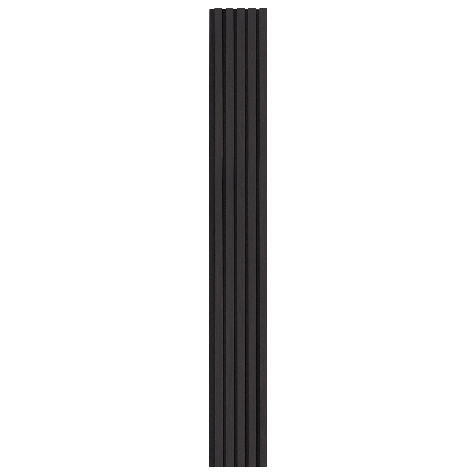 Elegant Black Oak Acoustic Wall Panels - Modern MDF Wood Slats for Noise Reduction, Stylish Interior Decor, Easy Installation, 7.9x94.5 inches