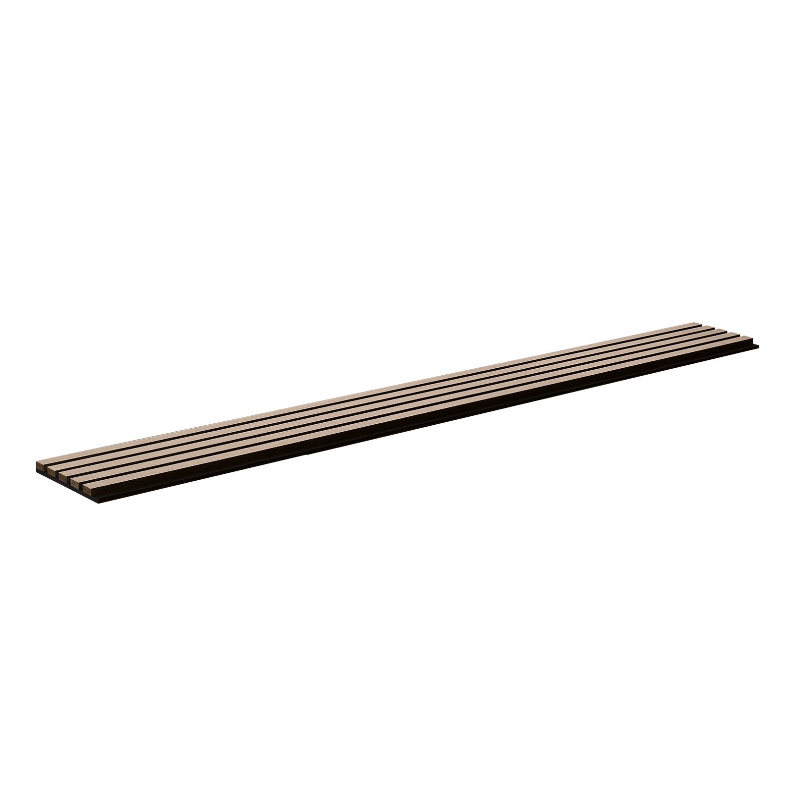 Silver Wood Acoustic Wall Panels - Modern MDF Faux Wood Slat Boards for Noise Reduction, Stylish Interior Decor, 7.9" x 94.5"