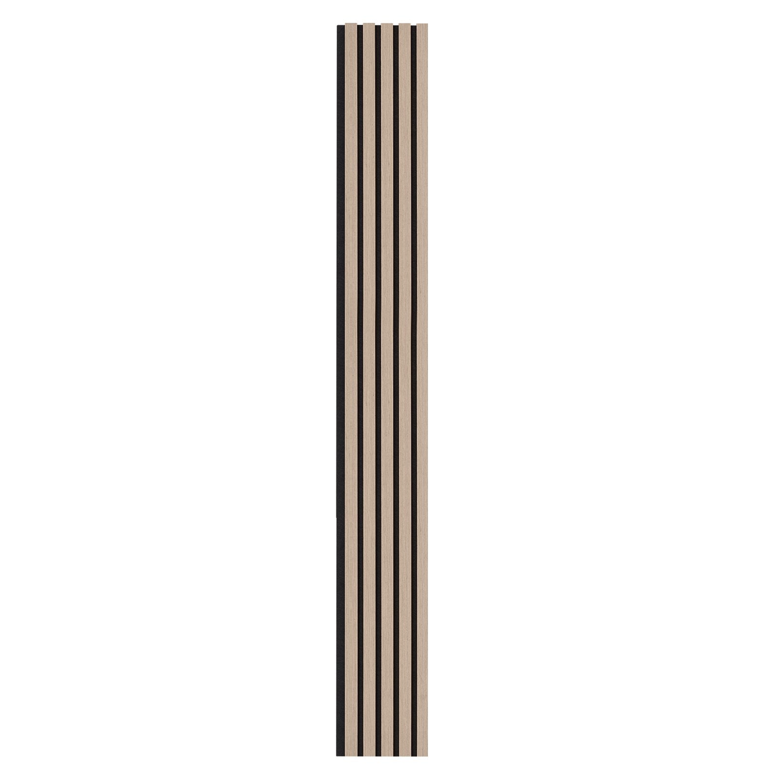 Silver Wood Acoustic Wall Panels - Modern MDF Faux Wood Slat Boards for Noise Reduction, Stylish Interior Decor, 7.9" x 94.5"