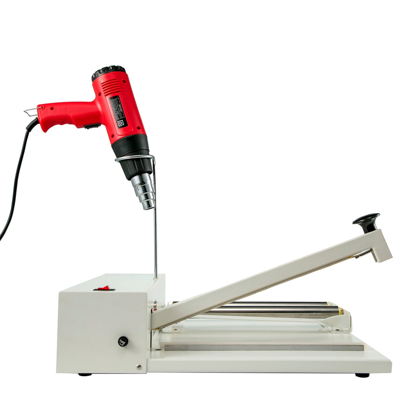 Shrink Wrap Machine with 18" Seal, 530W Sealer & 1800W Heat Gun for PVC POF Film - Ideal for Books, Toys, Foods, Durable Iron Build, Adjustable Temperature
