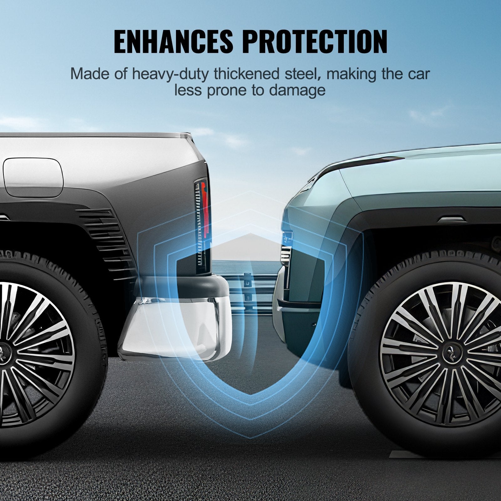 Durable Chrome Rear Step Bumper for 1995-2004 Toyota Tacoma - Steel Assembly with License Plate Light & Step Pad, No Sensor Holes