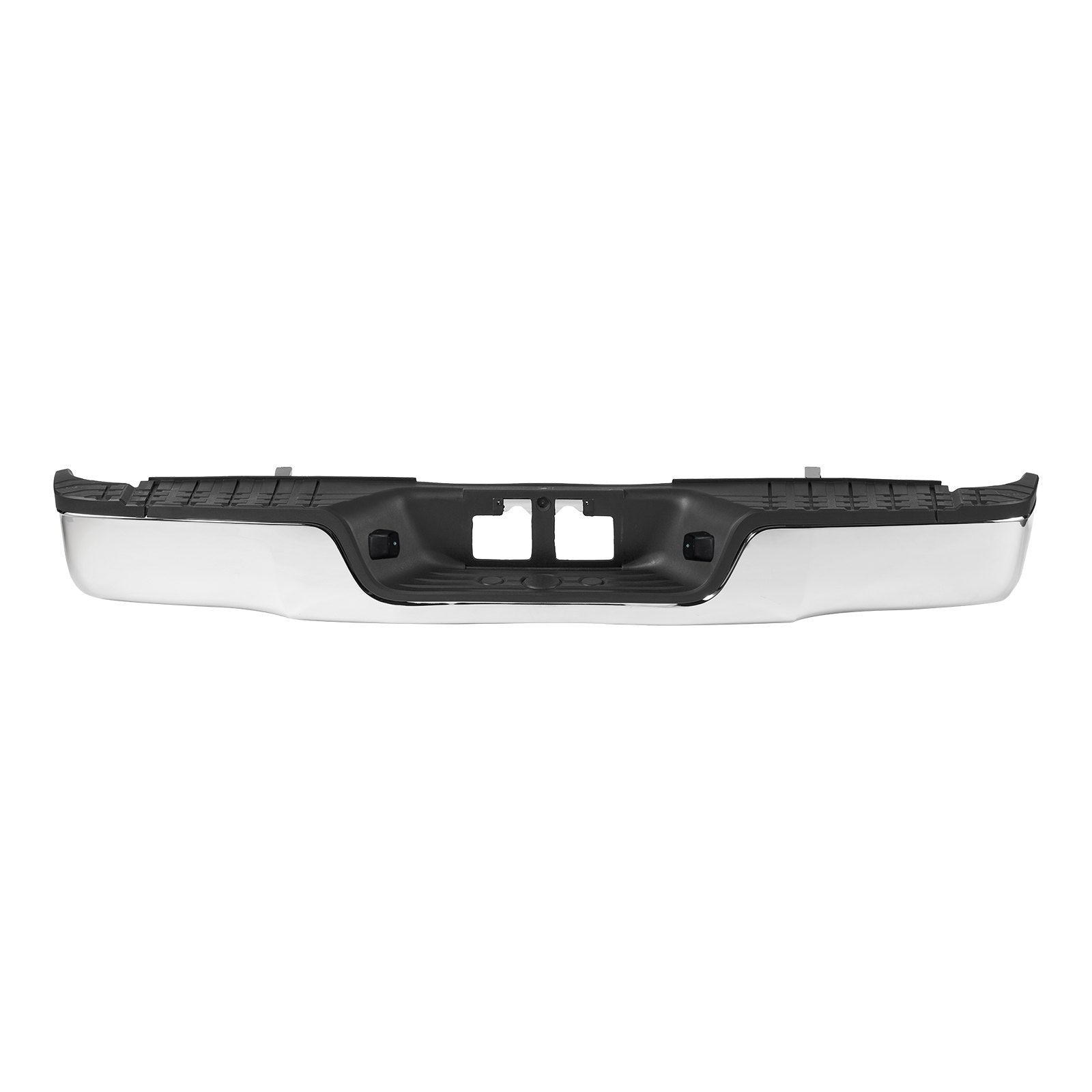 Sturdy Chrome Steel Rear Step Bumper for 2007-2013 Toyota Tundra with License Plate Light, Durable Impact Resistant Design, Easy Install, 76.8"x11.6"x10.8"