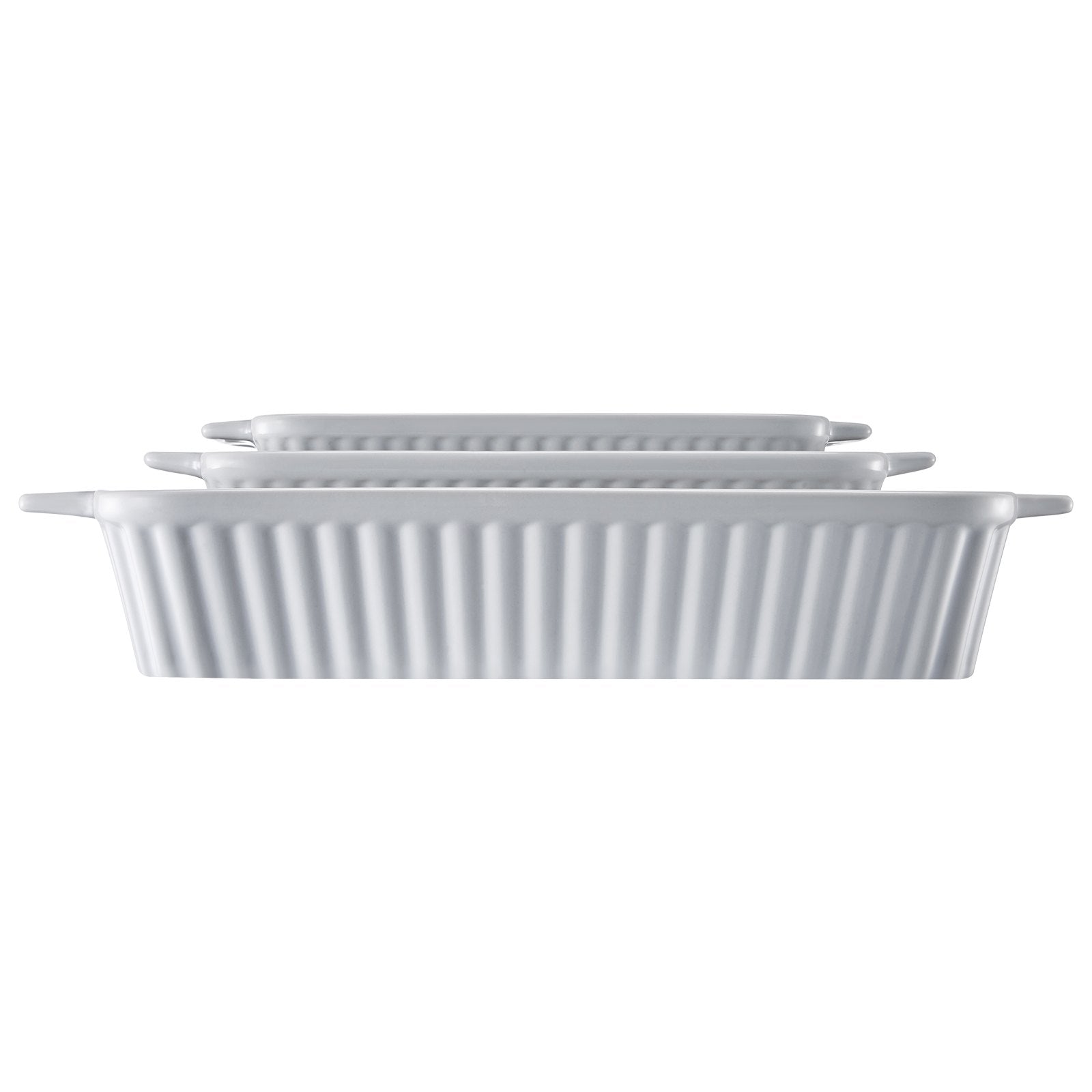 Elegant Ceramic Bakeware Set of 3, 9"x13" Casserole Dishes with Handles, Oven Safe Lasagna Pans, Perfect for Holiday Cooking & Gifting